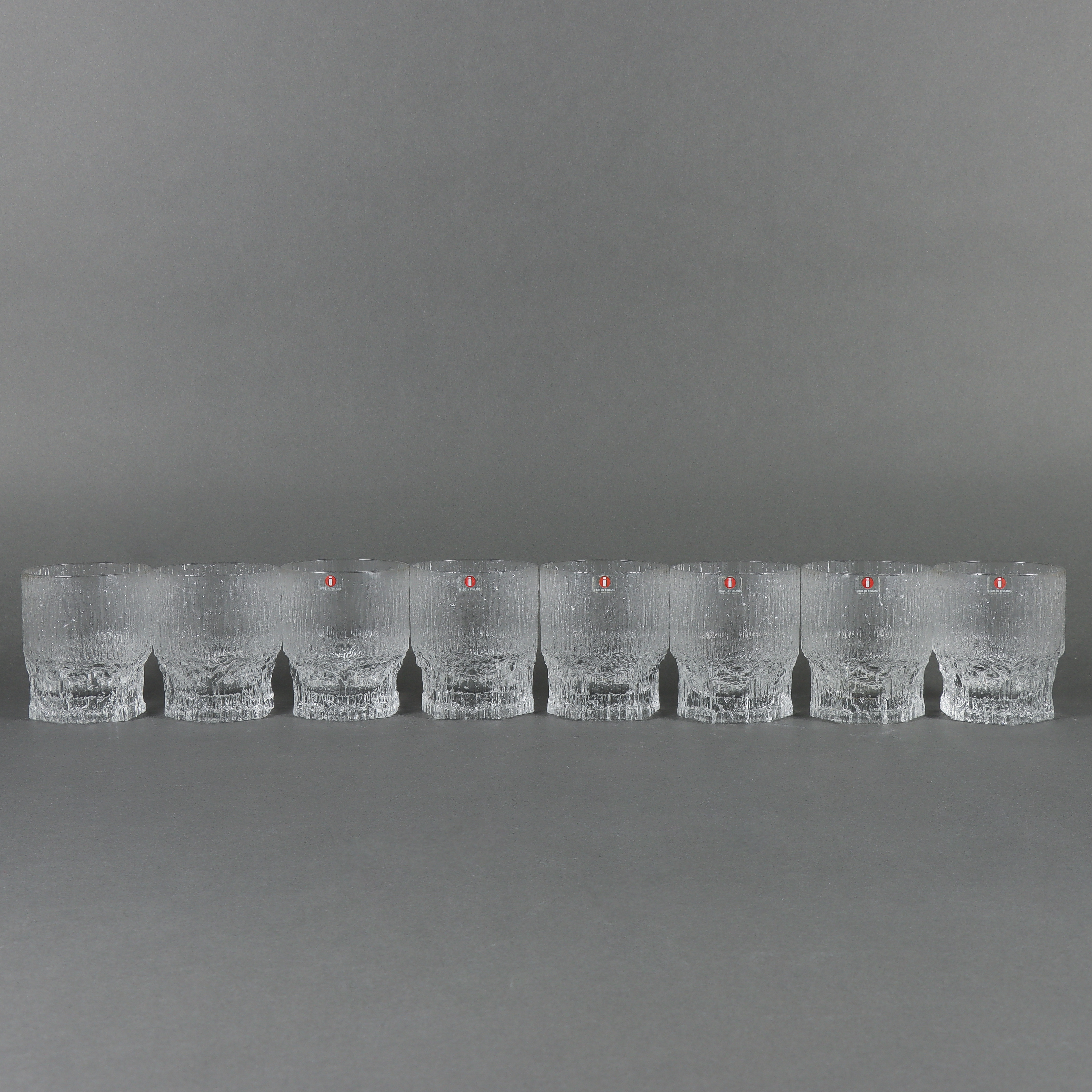 TAPIO WIRKKALA. Whiskyglas, Iittala, Aslak, 8 stycken.