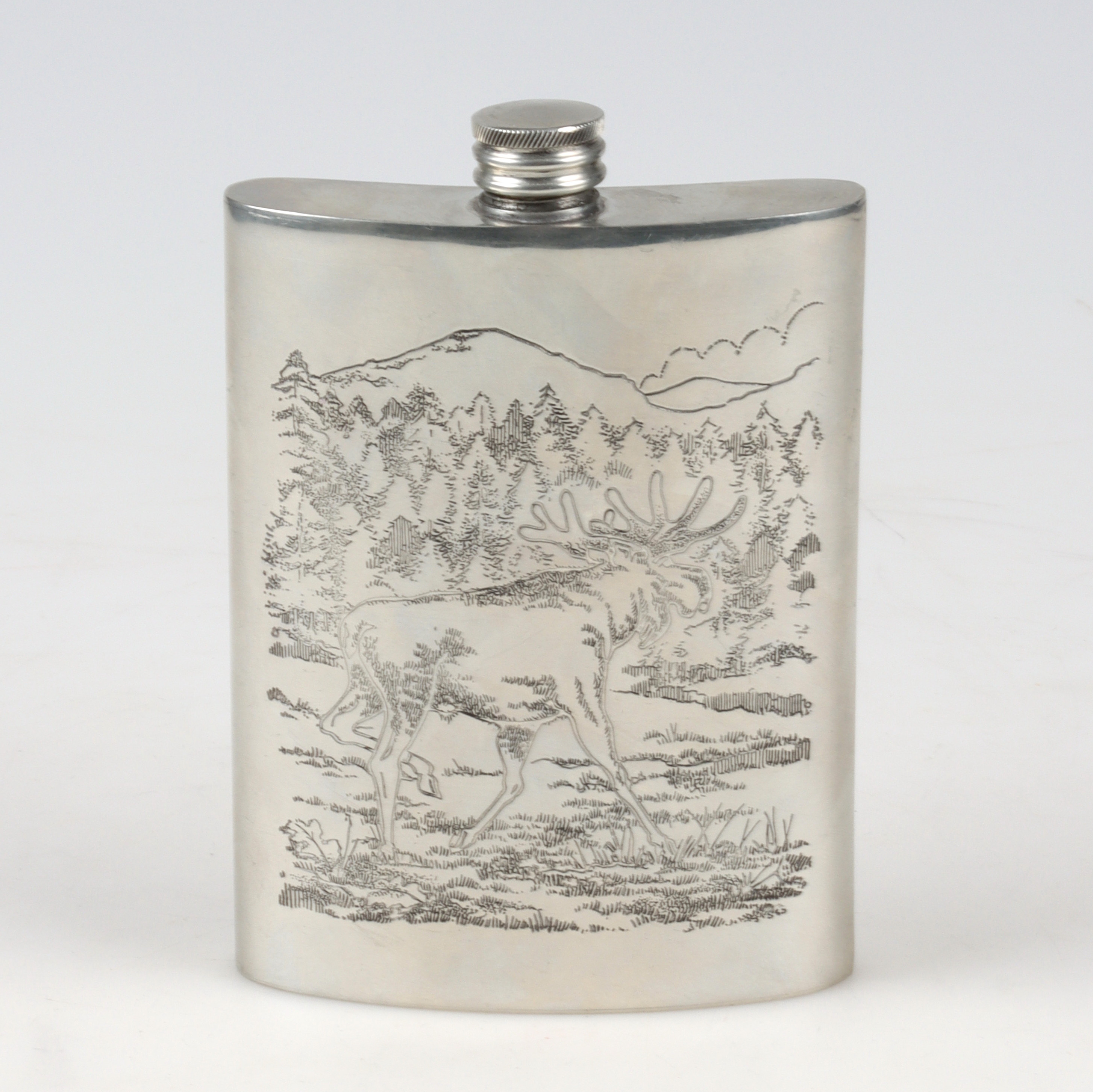 PLUNTA, silverpläterad, MEMA. Dekor med älgar. 1900-tal.