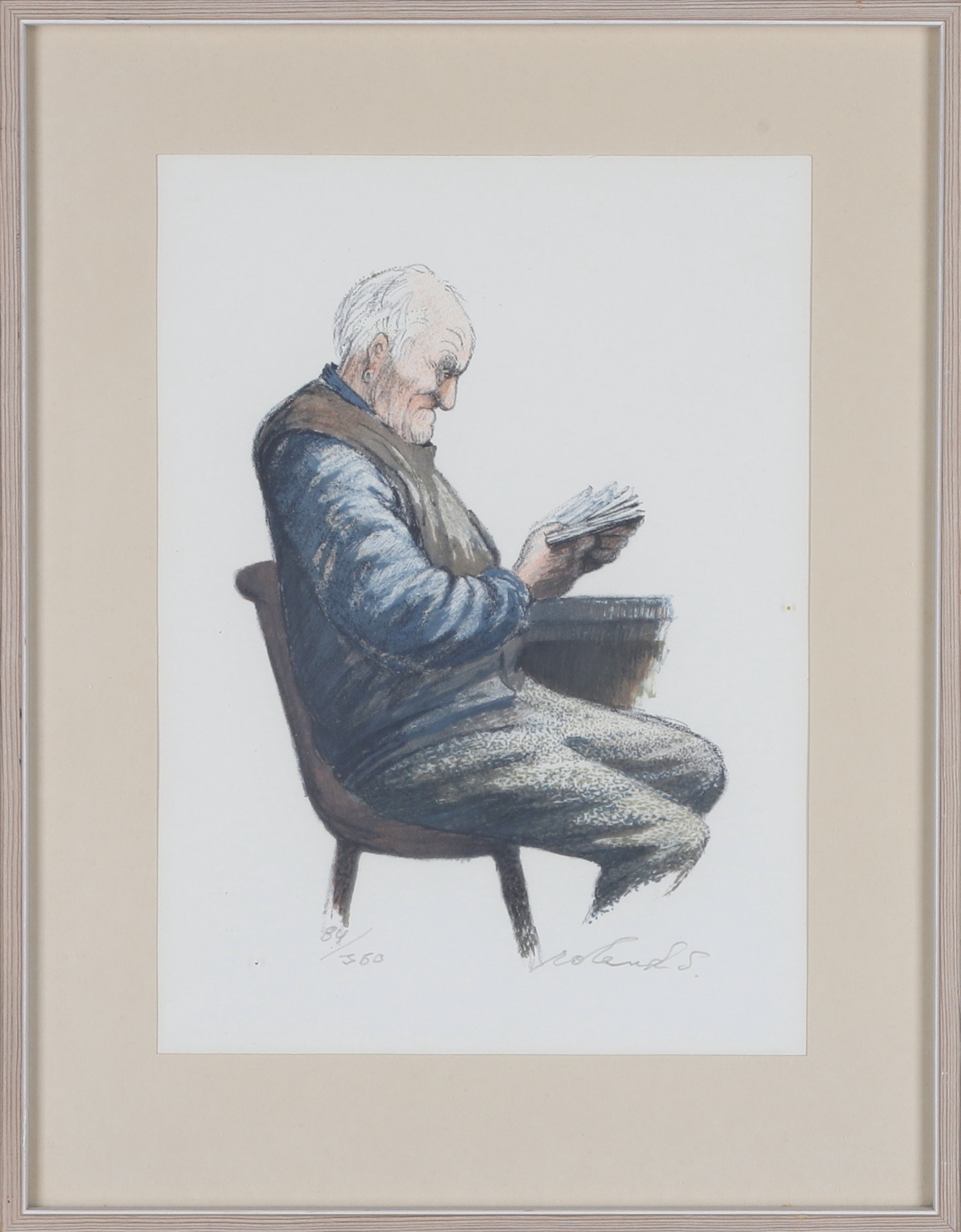 ROLAND SVENSSON. Färglitografi, "Psalmboken", signerad och numrerad 84/360.