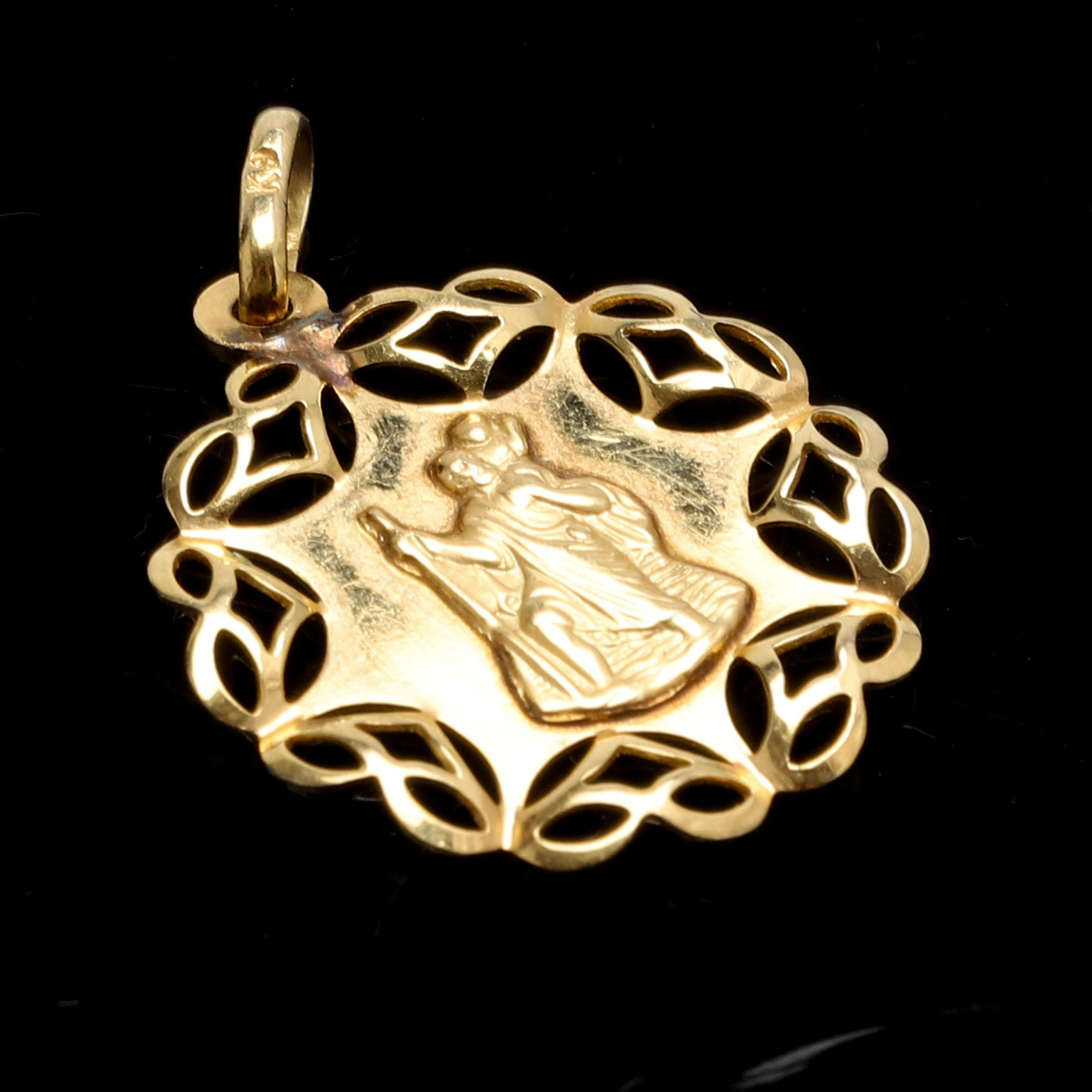 HÄNGSMYCKE, 9 k guld. Vikt ca 1,1 gram.