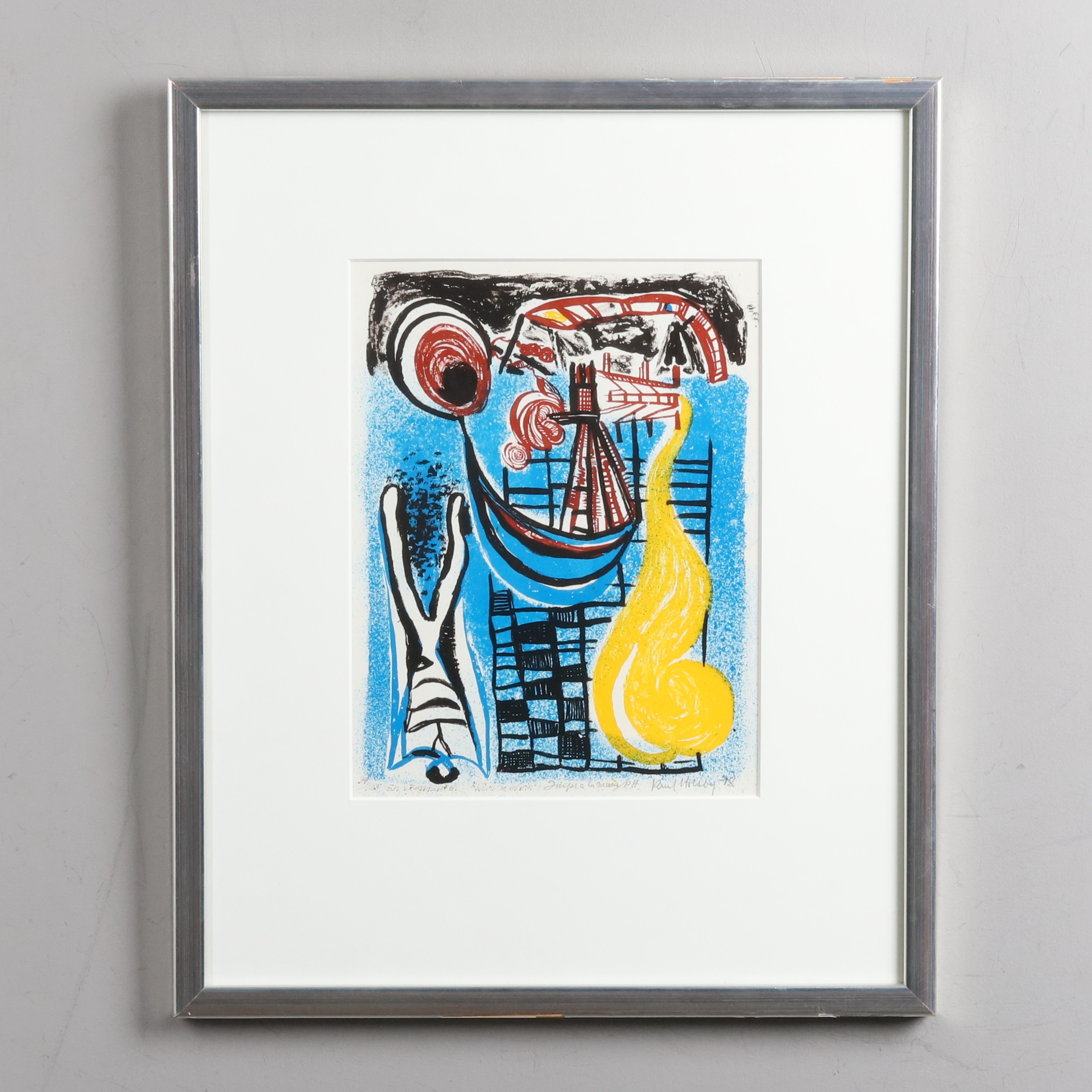 PAUL HOLSBY. Färglitografi, "En sjömansdröm", Nr. 39/125, signerad & daterad -78.