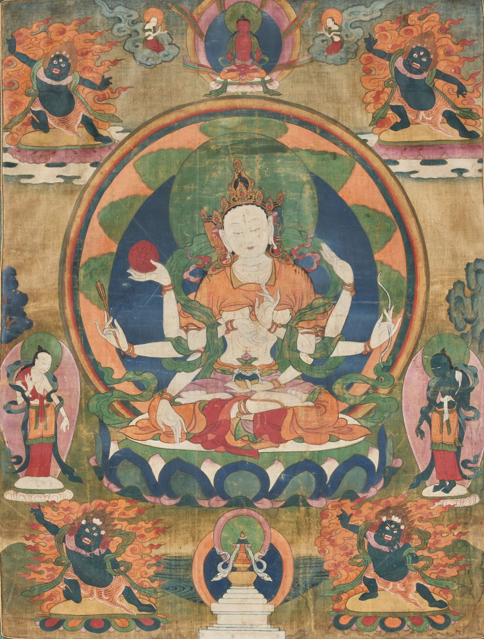 A Tibetan 'Ushnishavijaya' Thangka.