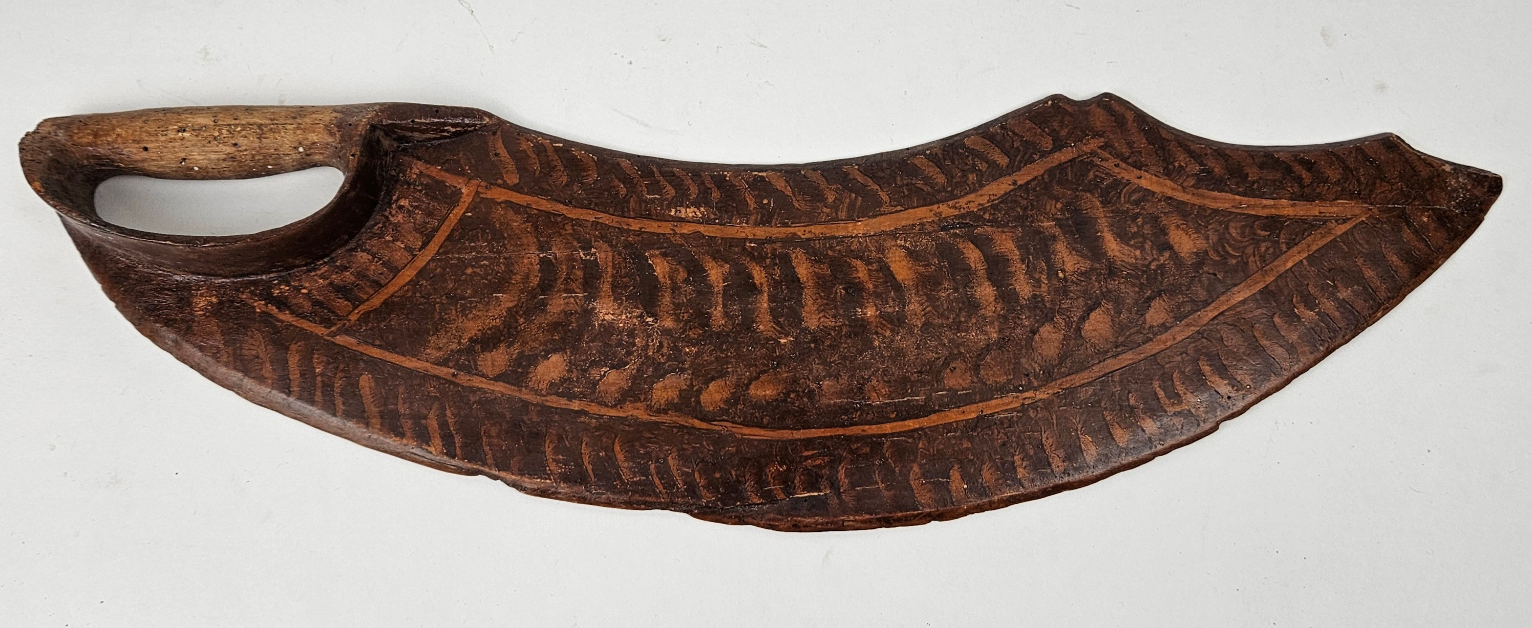 SKÄKTKNIV, trä, 1800-tal.