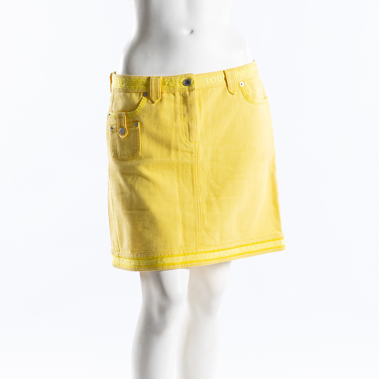 LOUIS VUITTON, jeanskjol, storlek IT 42.