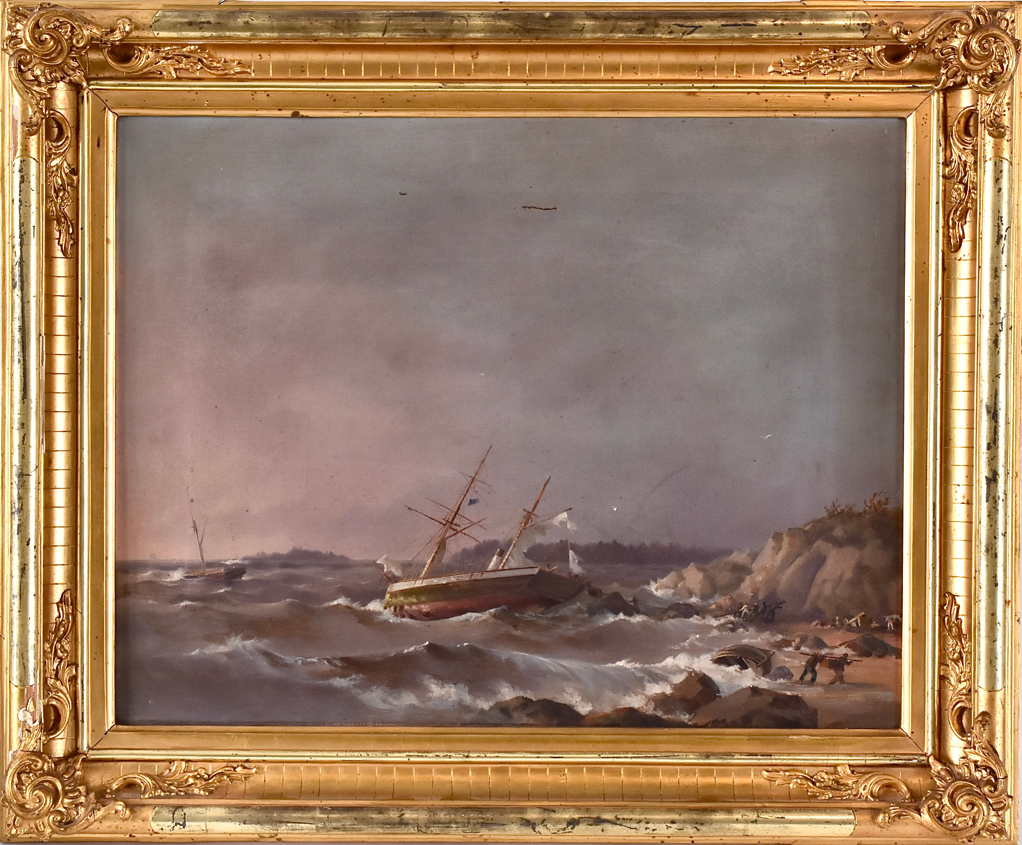 OKÄND KONSTNÄR. Olja på duk, 1800-tal.