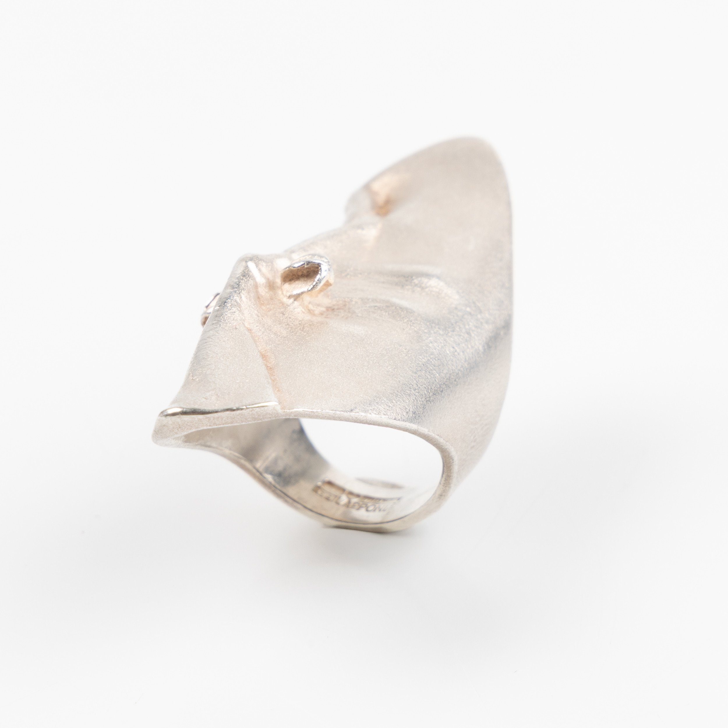 BJÖRN WECKSTRÖM. Ring, sterlingsilver, "Gondas Mask", Lapponia, Finland.