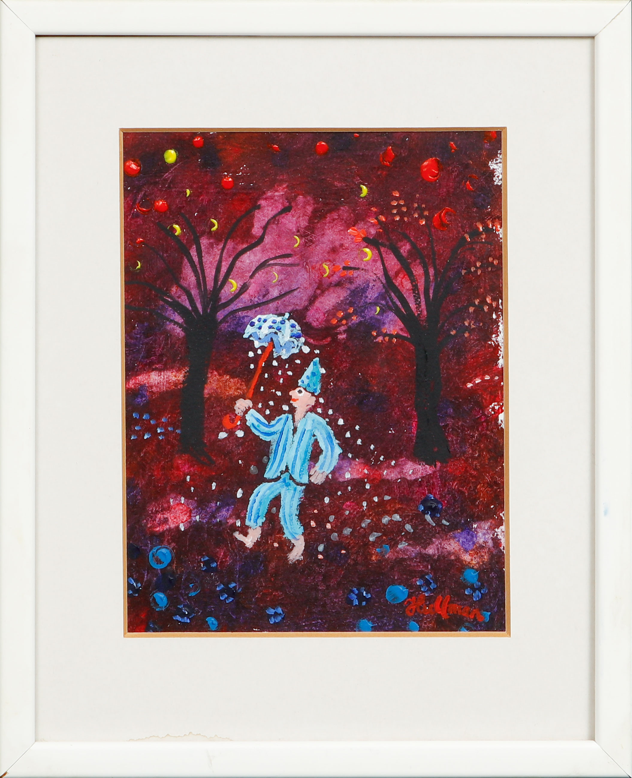 ANDERS HULTMAN. 2 st, "Kasper" & "John Blund", akryl på papper, signerade.