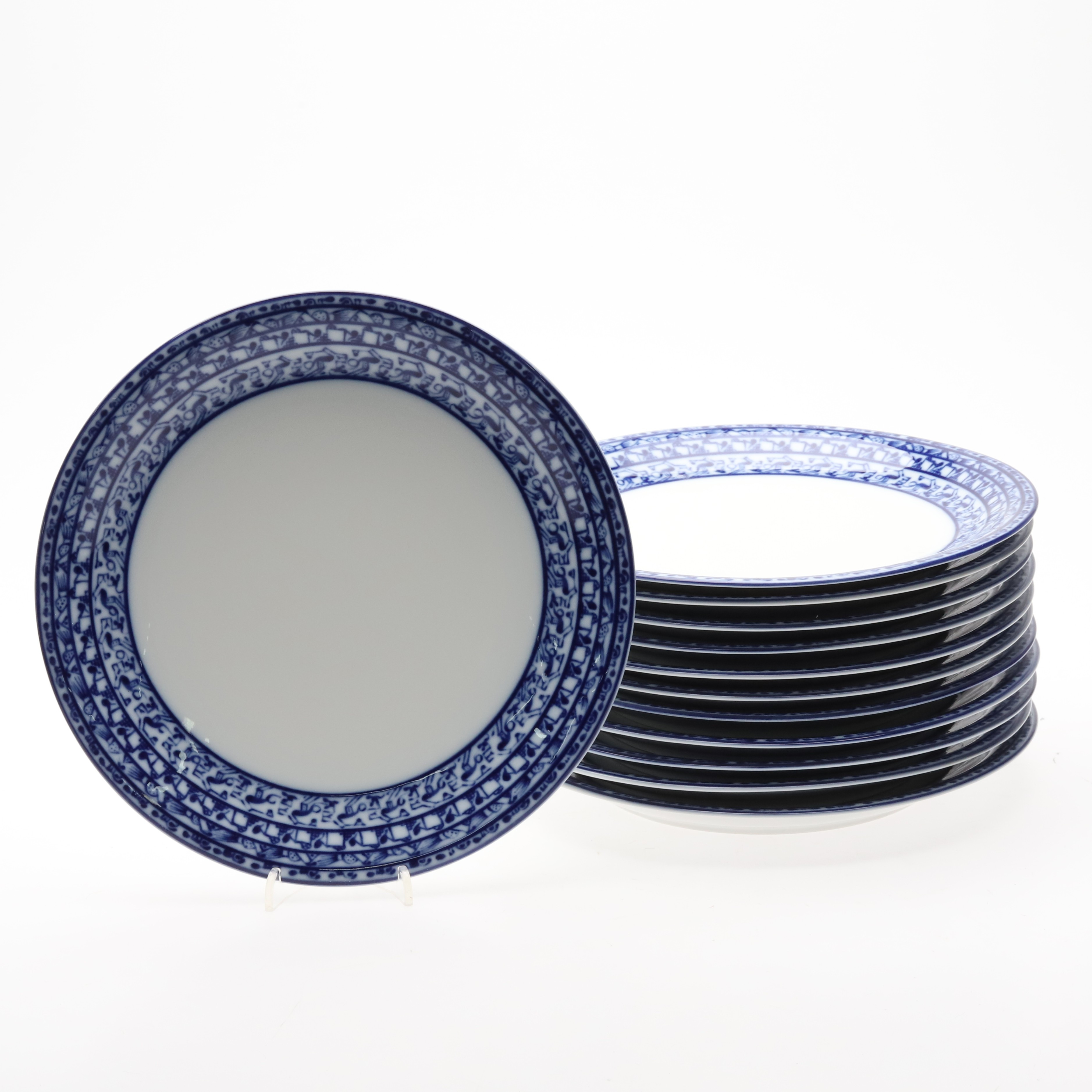 OIVA TOIKKA. Tallrikar, 12 st "Cobolti" Rörstrand, porslin.