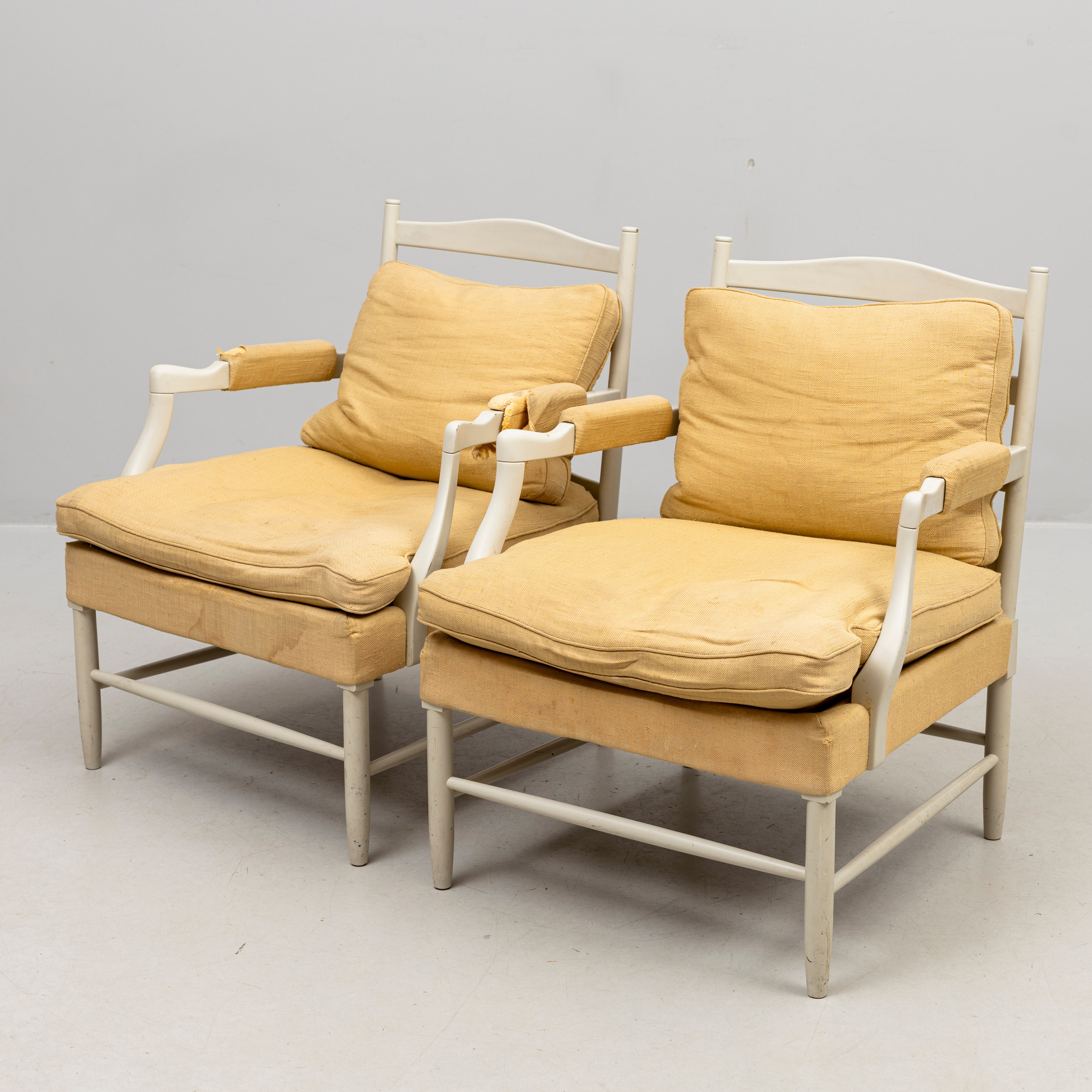 FÅTÖLJER, ett par, Gripsholms modell, 1900-talets andra hälft.