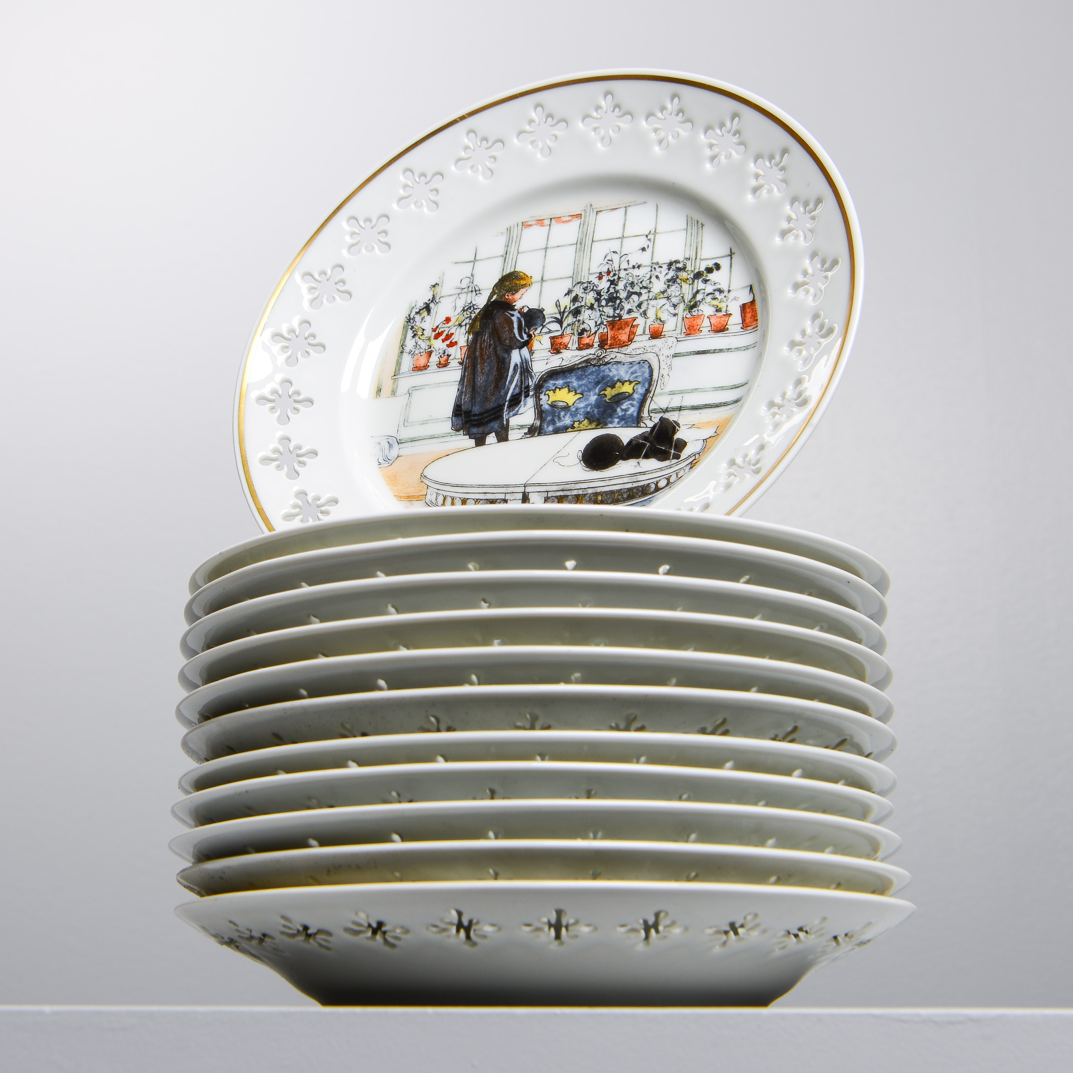 SAMLARTALLRIKAR, 12 st, limiterad utgåva, Bing & Gröndahl, Danmark, 1970-tal.