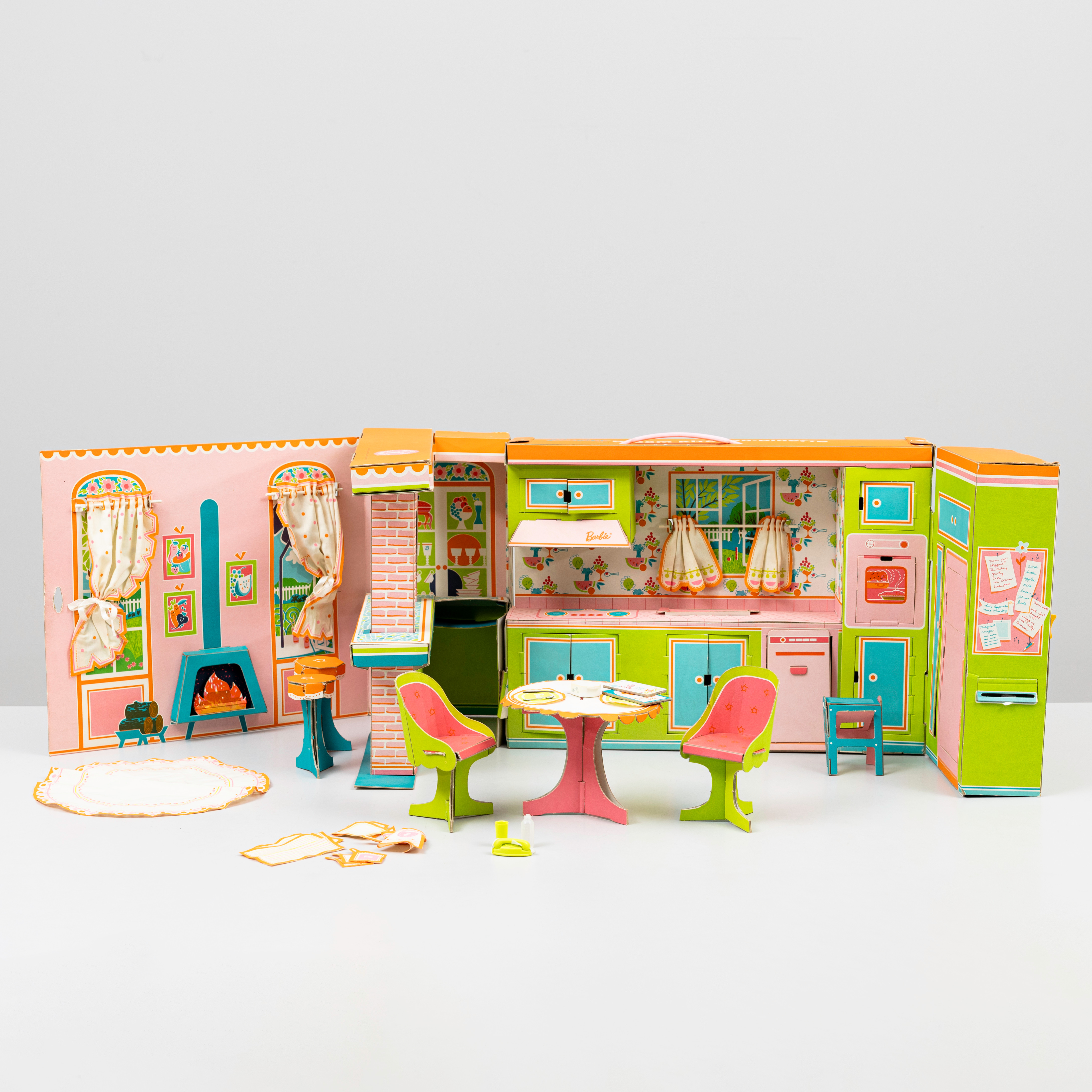 MATTEL INC. Playset "Barbie Dream kitchen-dinette", utfällbar, kartong, 1964.