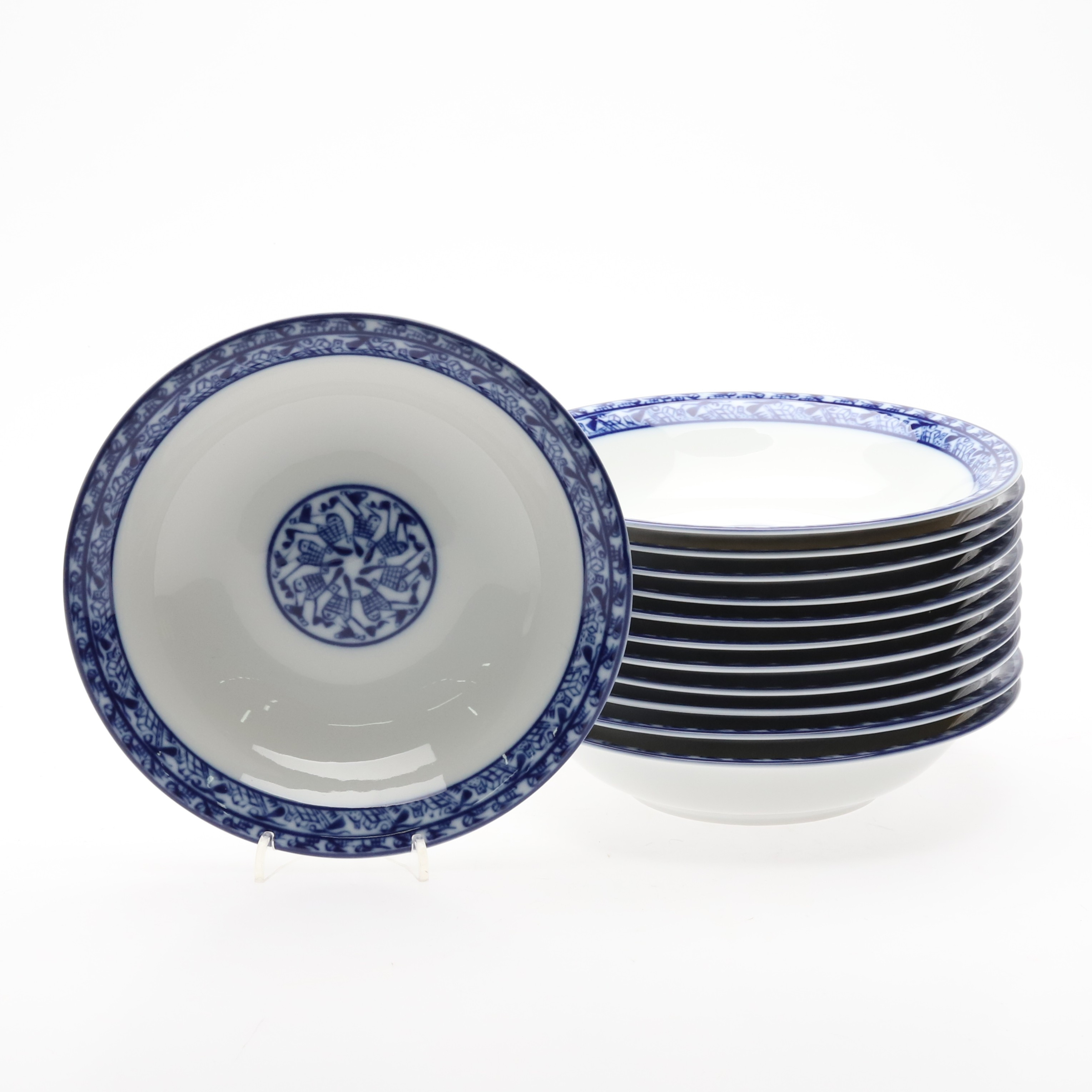 OIVA TOIKKA. Djupa tallrikar, 12 st, "Cobolti", Rörstrand, porslin.