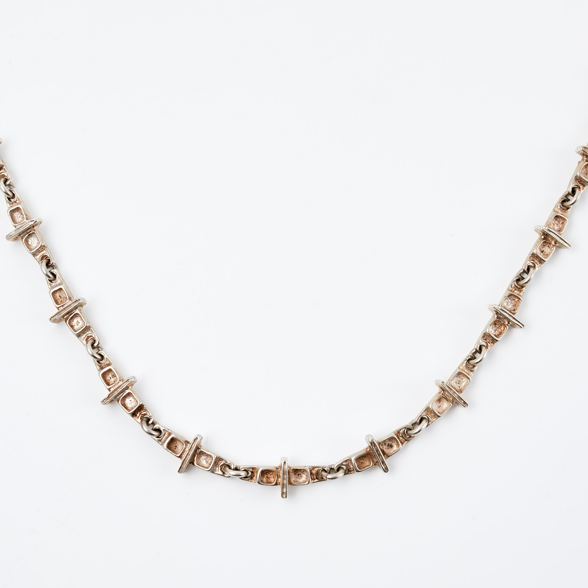 FRANK JUHLS, halsband, sterlingsilver, brutalistisk stil, Kautokeino, Norge.