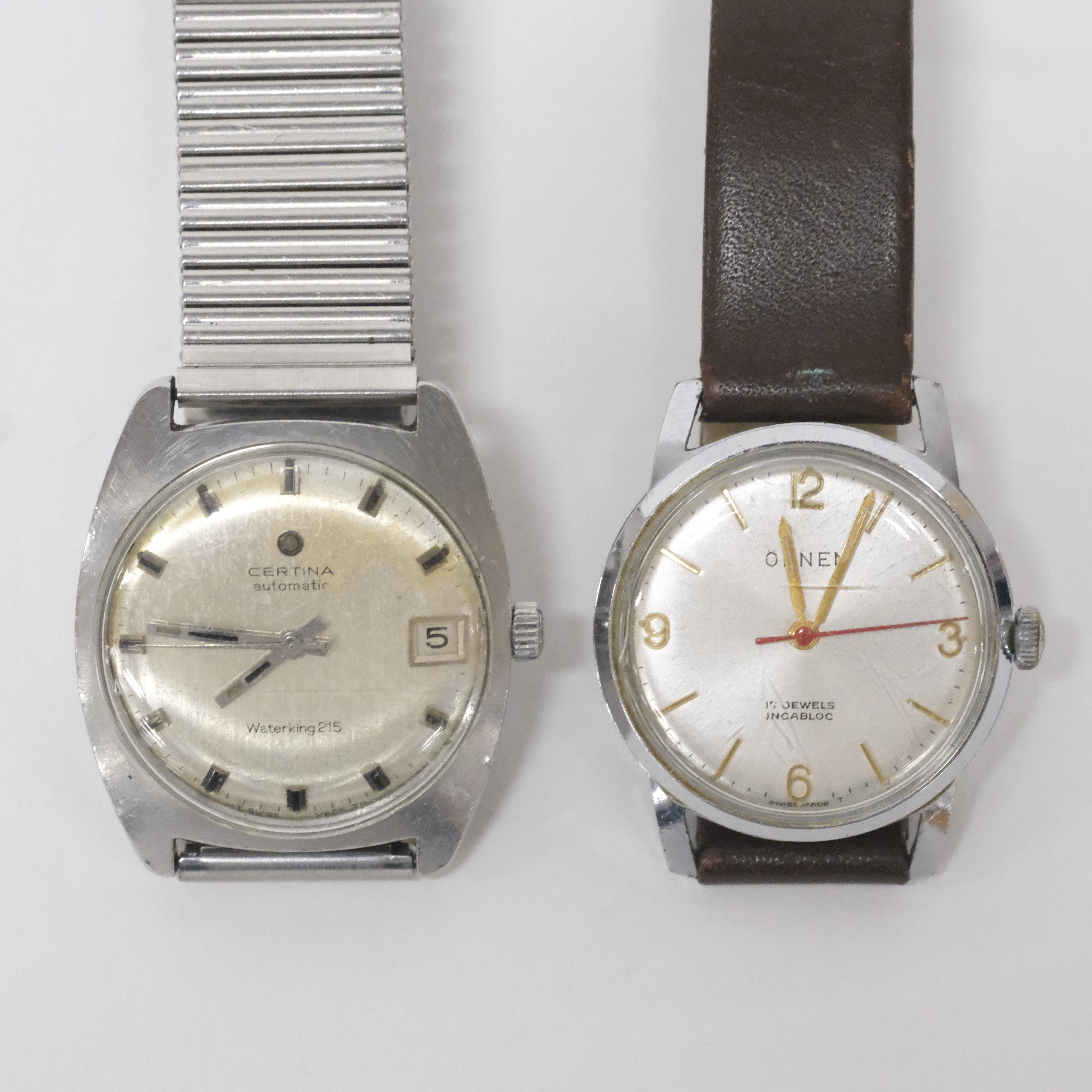 TVÅ ARMBANDSUR, CERTINA OCH ÖRNEN.
