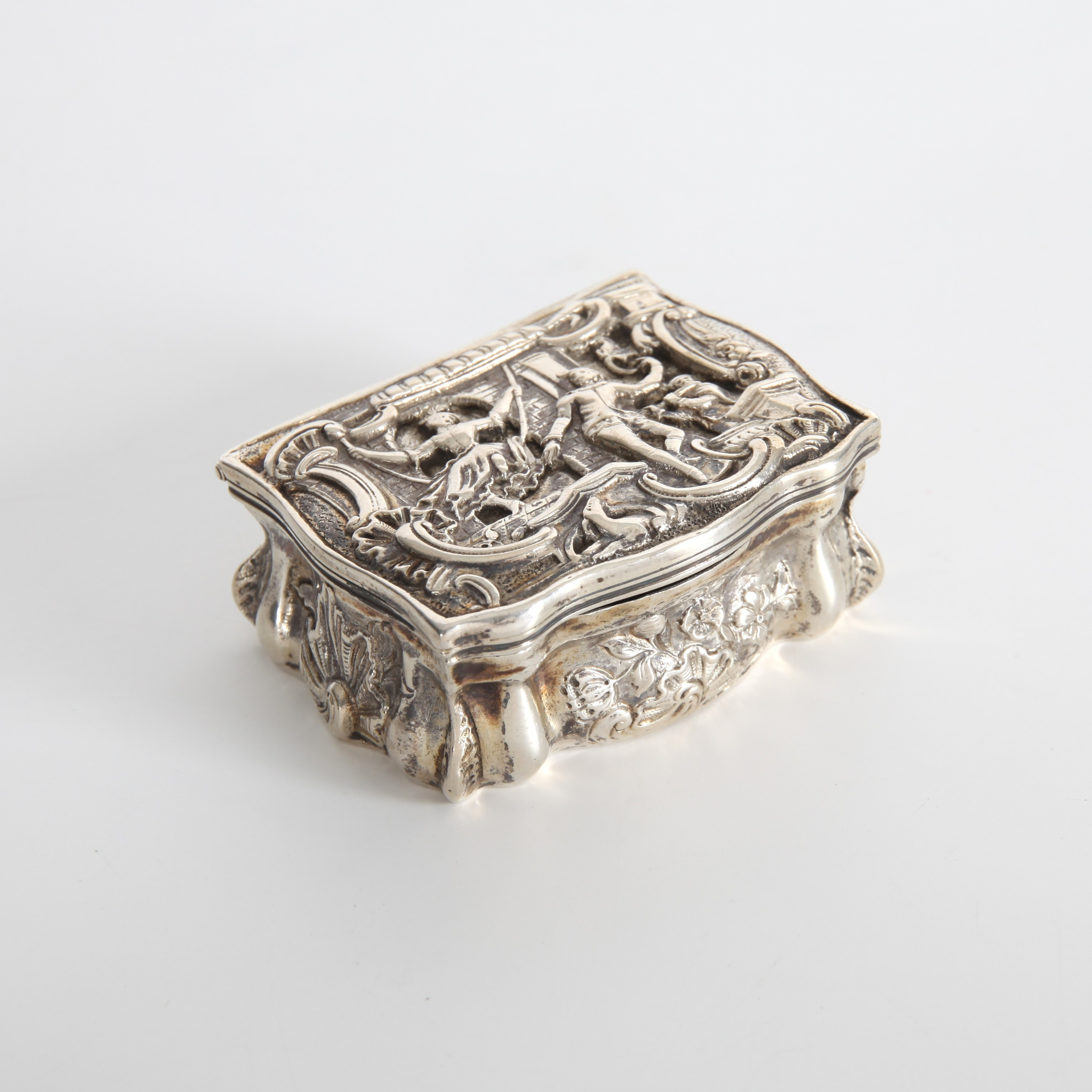 SILVERASK MED LOCK, Karl Kurz Silberwarenfabrik, Kesselstadt, Tyskland, 1800-talets slut.