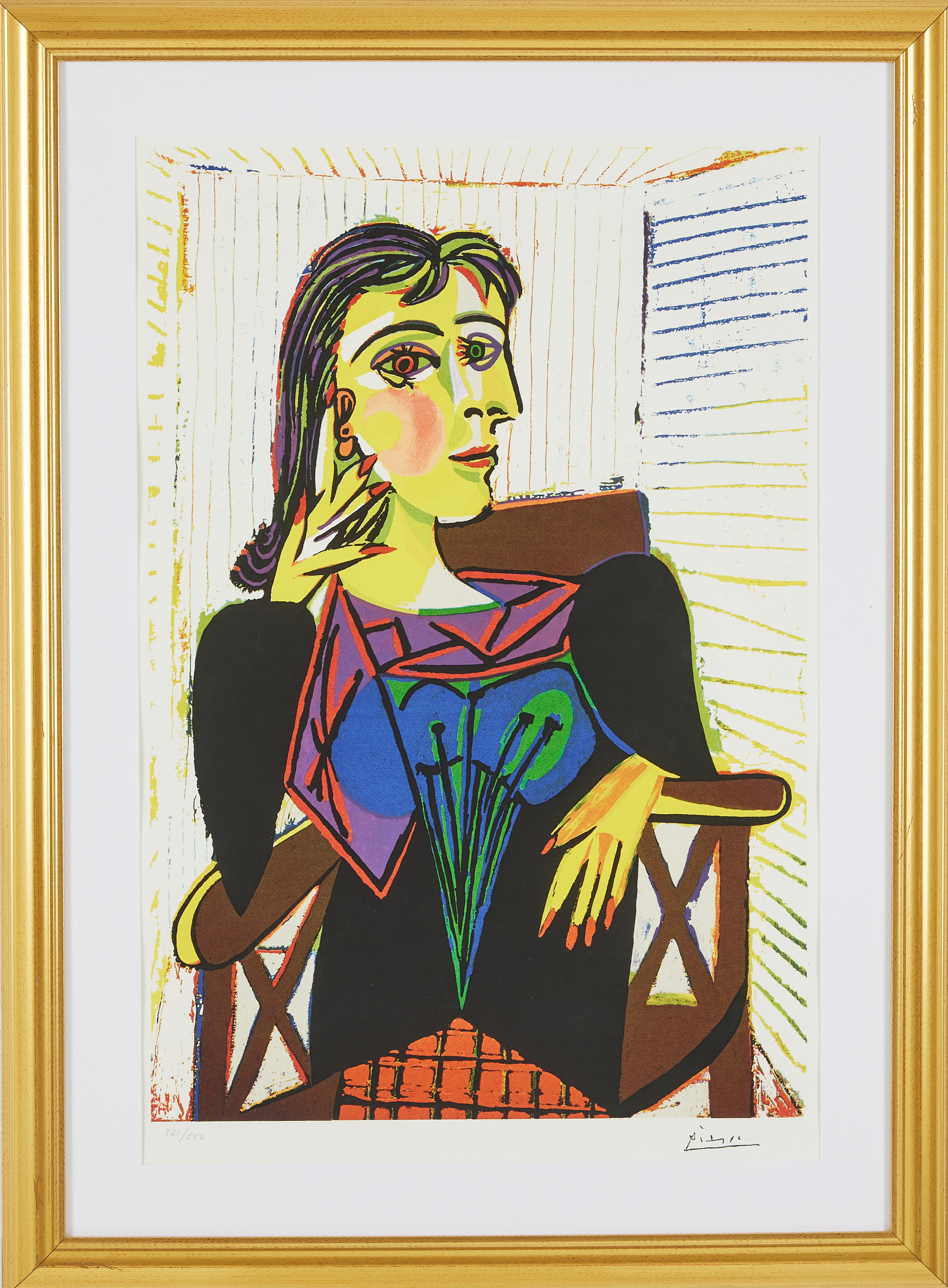 PABLO PICASSO (1881-1973). EFTER. "Dora Maar", 2001, grafiskt blad.