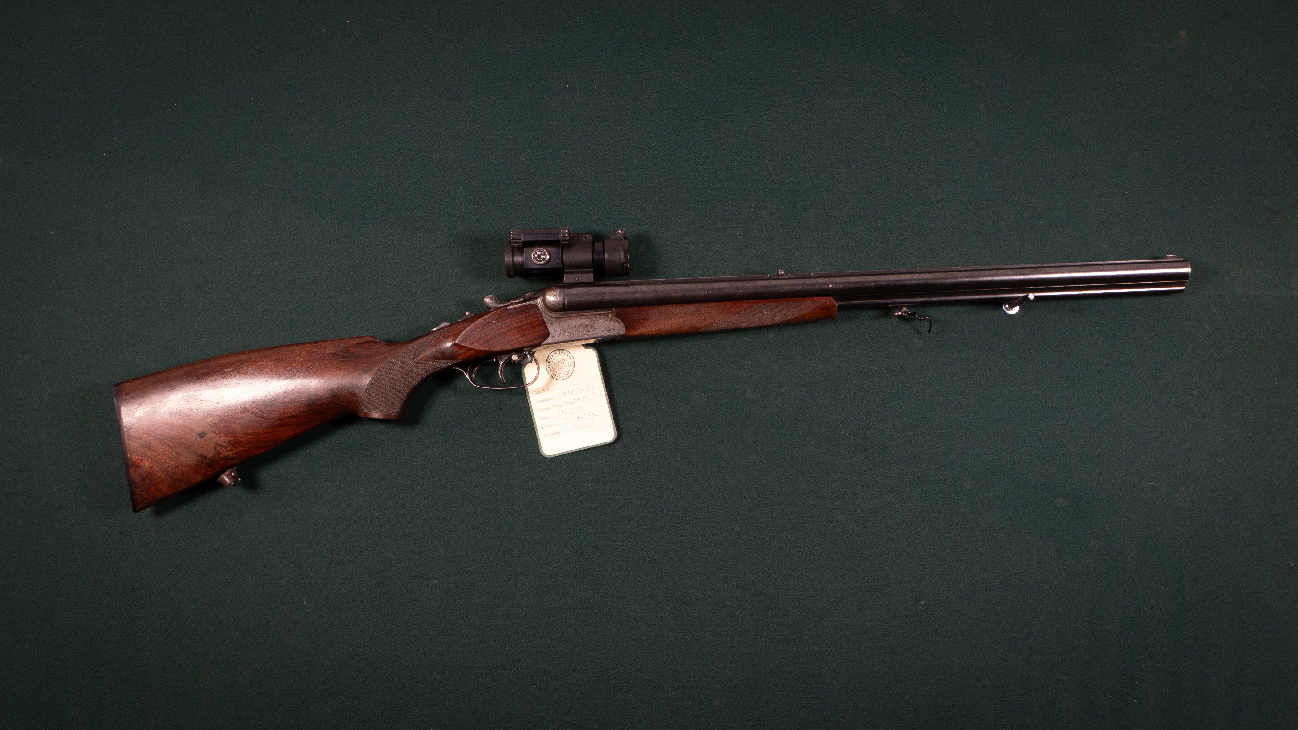 Merkel Suhl Modell 90 Kal. 12/7x57R Tillv.nr: 272345.