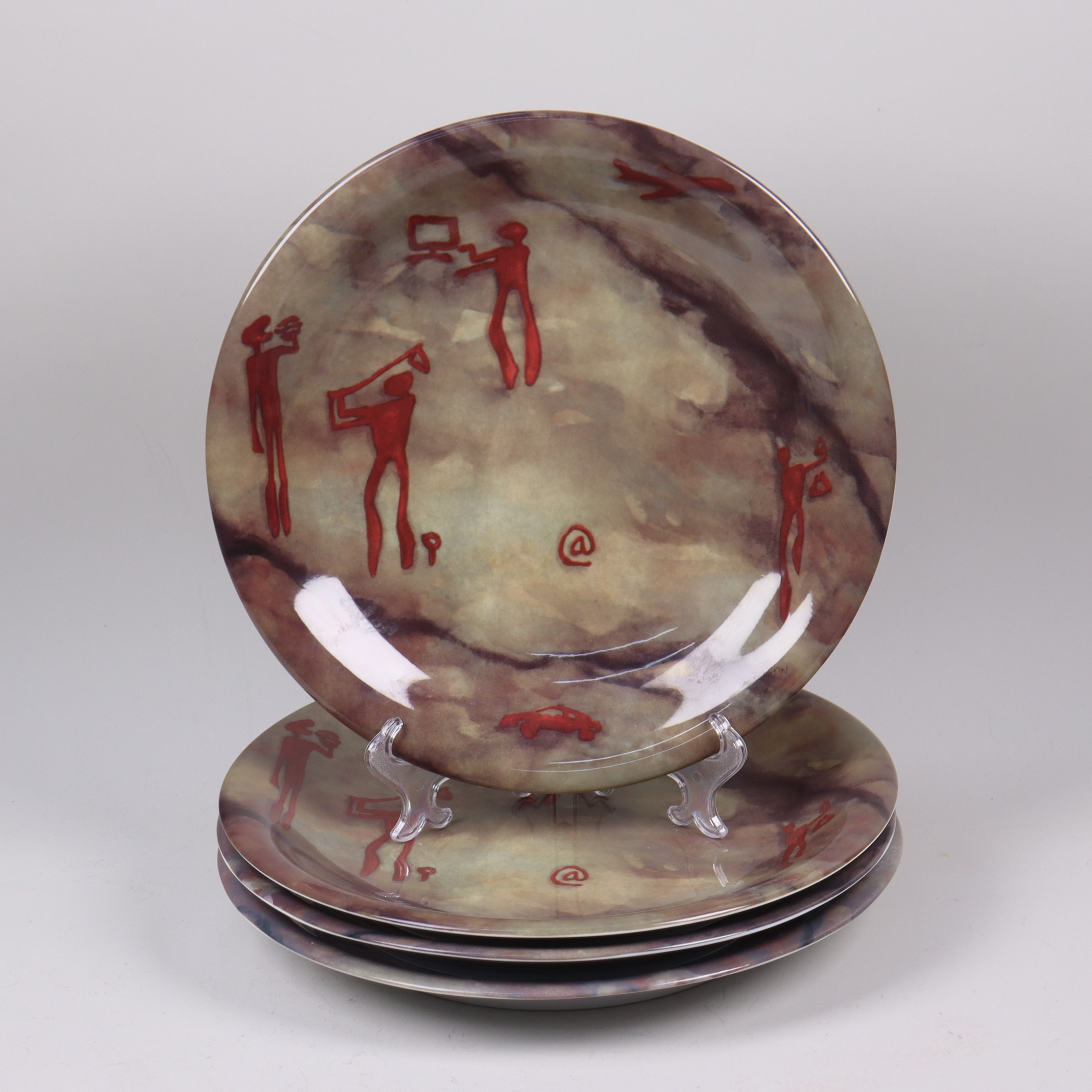 TALLRIKAR / FAT, Rörstrand, "Från årtusende till årtusende - i tidens tecken." Millenieskiftet - År 2000, 4 st.