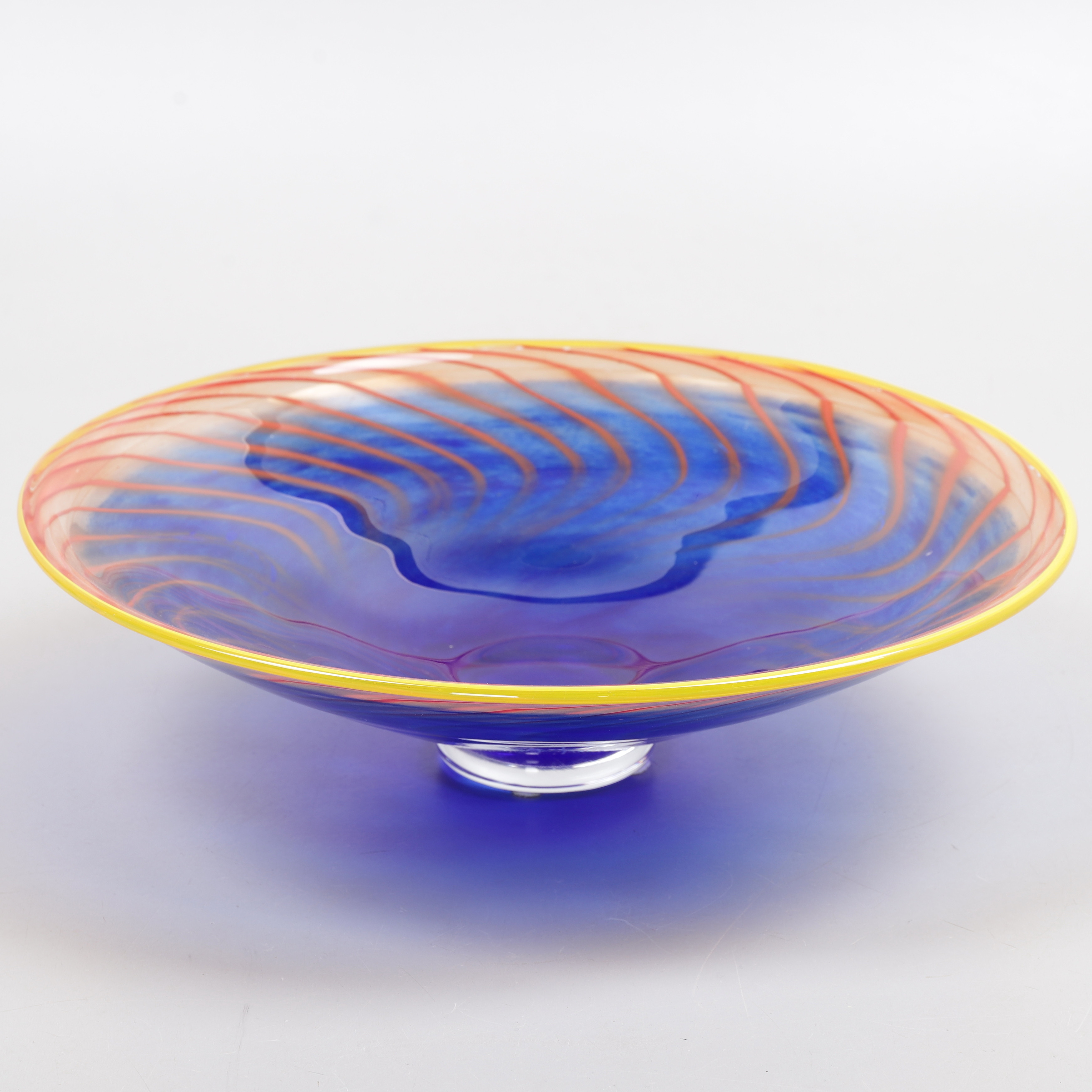 KJELL ENGMAN. Skål, glas, Kosta Boda, signerad.