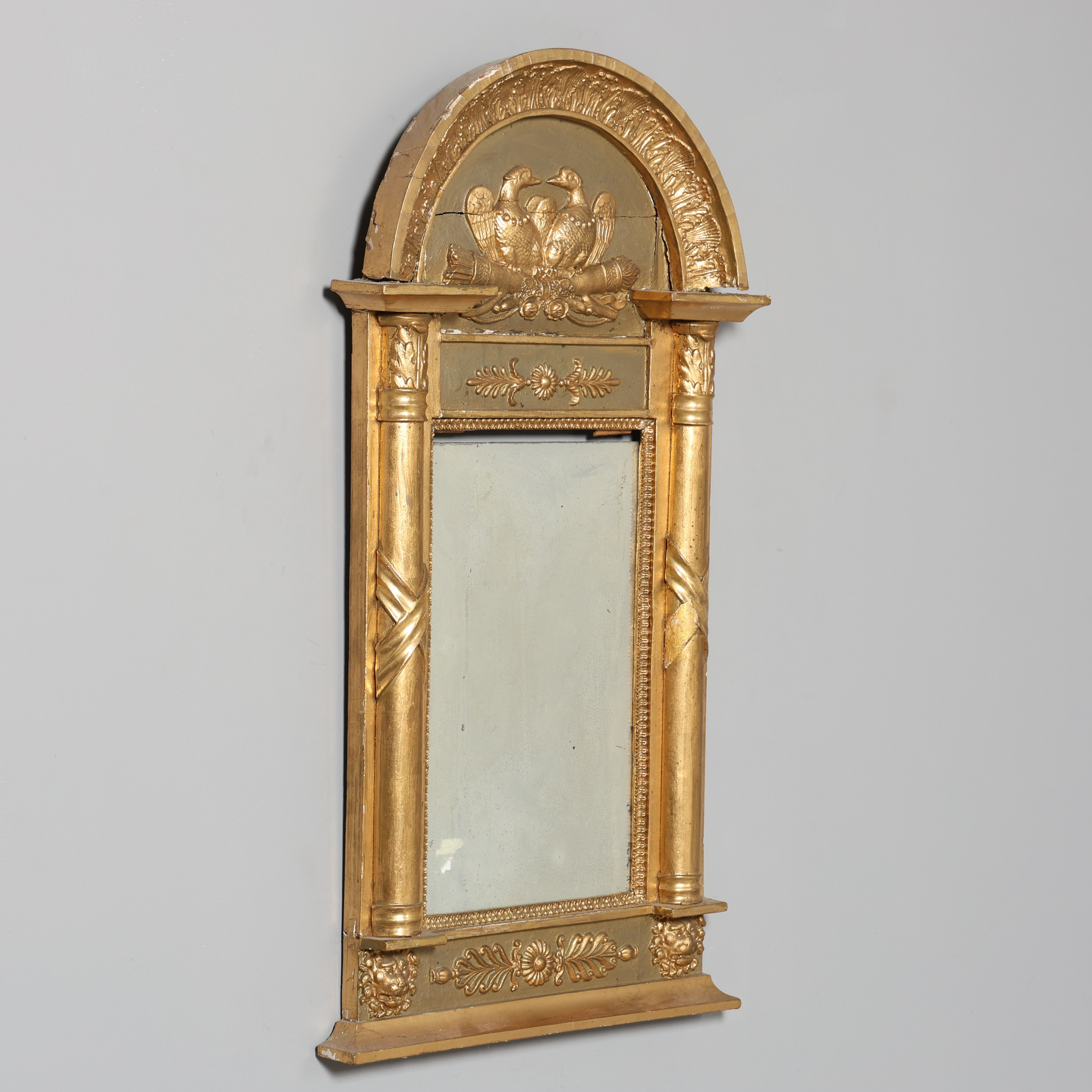 SPEGEL, empire, 1800-talets första hälft, förgylld träram.