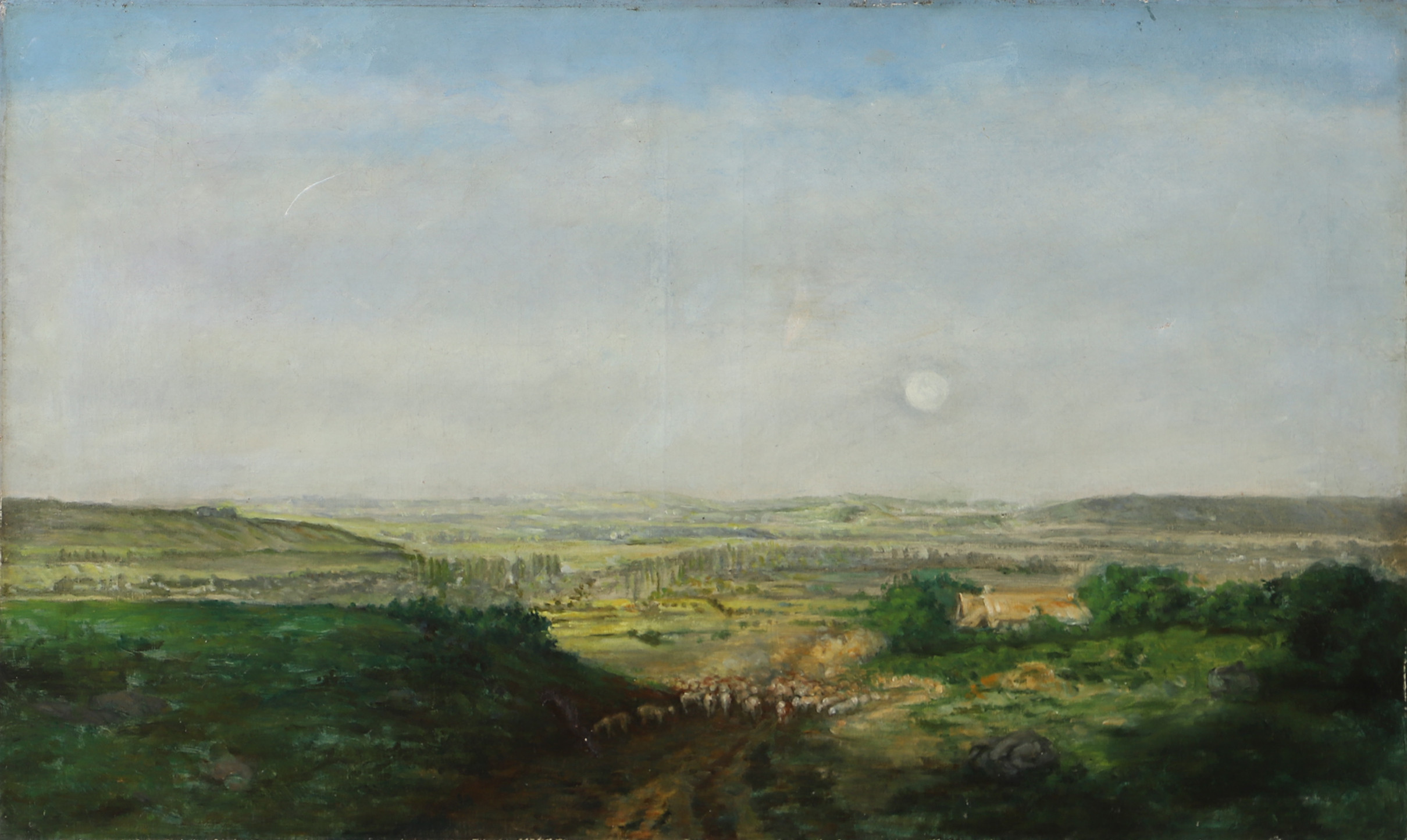 OKÄND KONSTNÄR. Landskap, olja på duk, osignerad, 1800-tal.