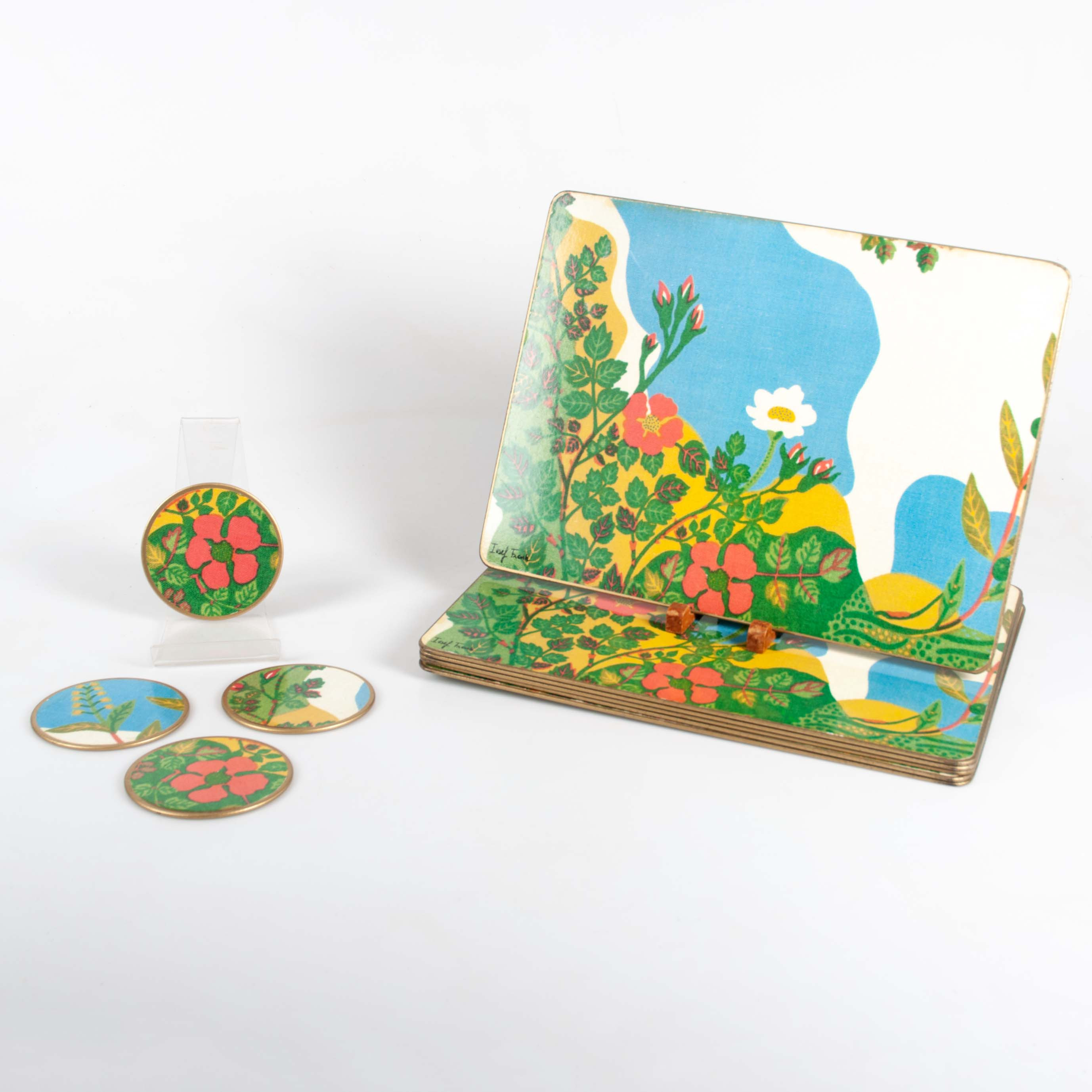JOSEF FRANK. För Firma Svenskt Tenn, underlägg/tabletter samt coasters 10 delar.