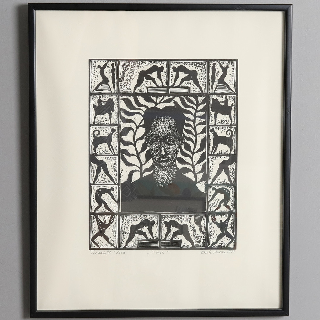 ERIK THOME. TRÄSNITT, nr 21/250, "Fabel", signerad & daterad -1999.