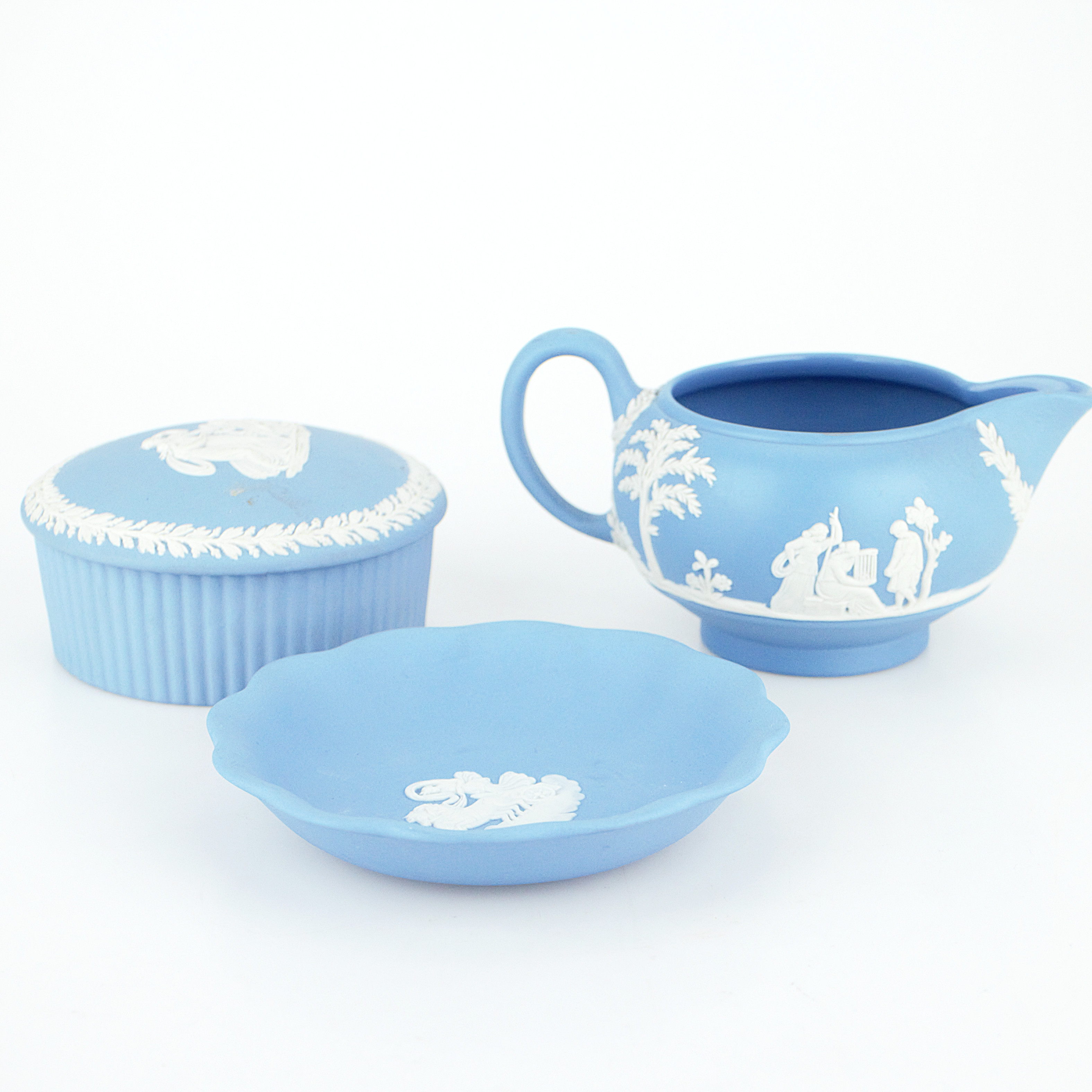 KANNA, FAT och LOCKASK, 3 delar, Wedgwood, England.