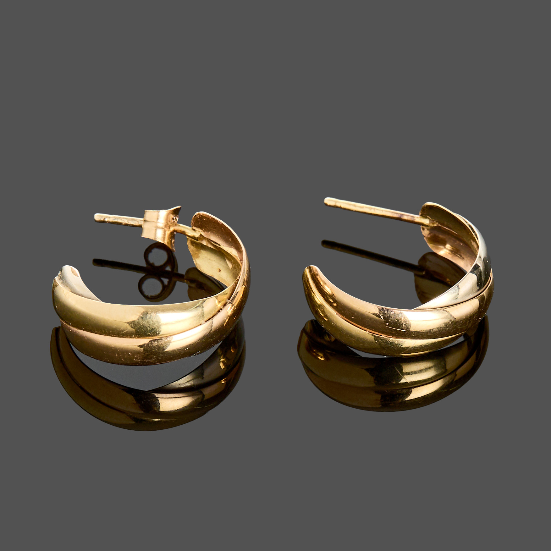 ÖRHÄNGEN, ett par, 18k guld samt vitguld, hoops.