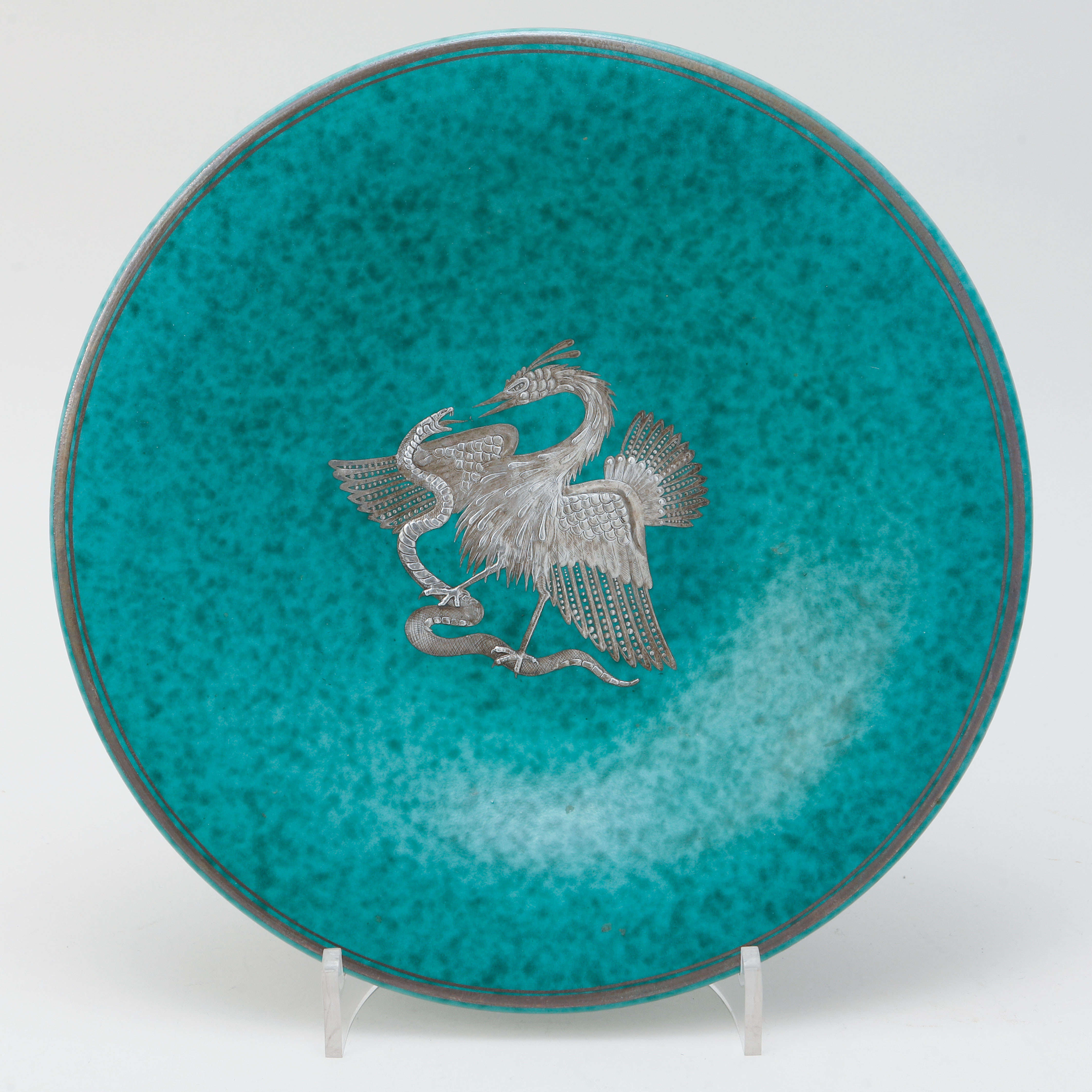 WILHELM KÅGE. Fat, stengods, "Argenta", Gustavsberg.