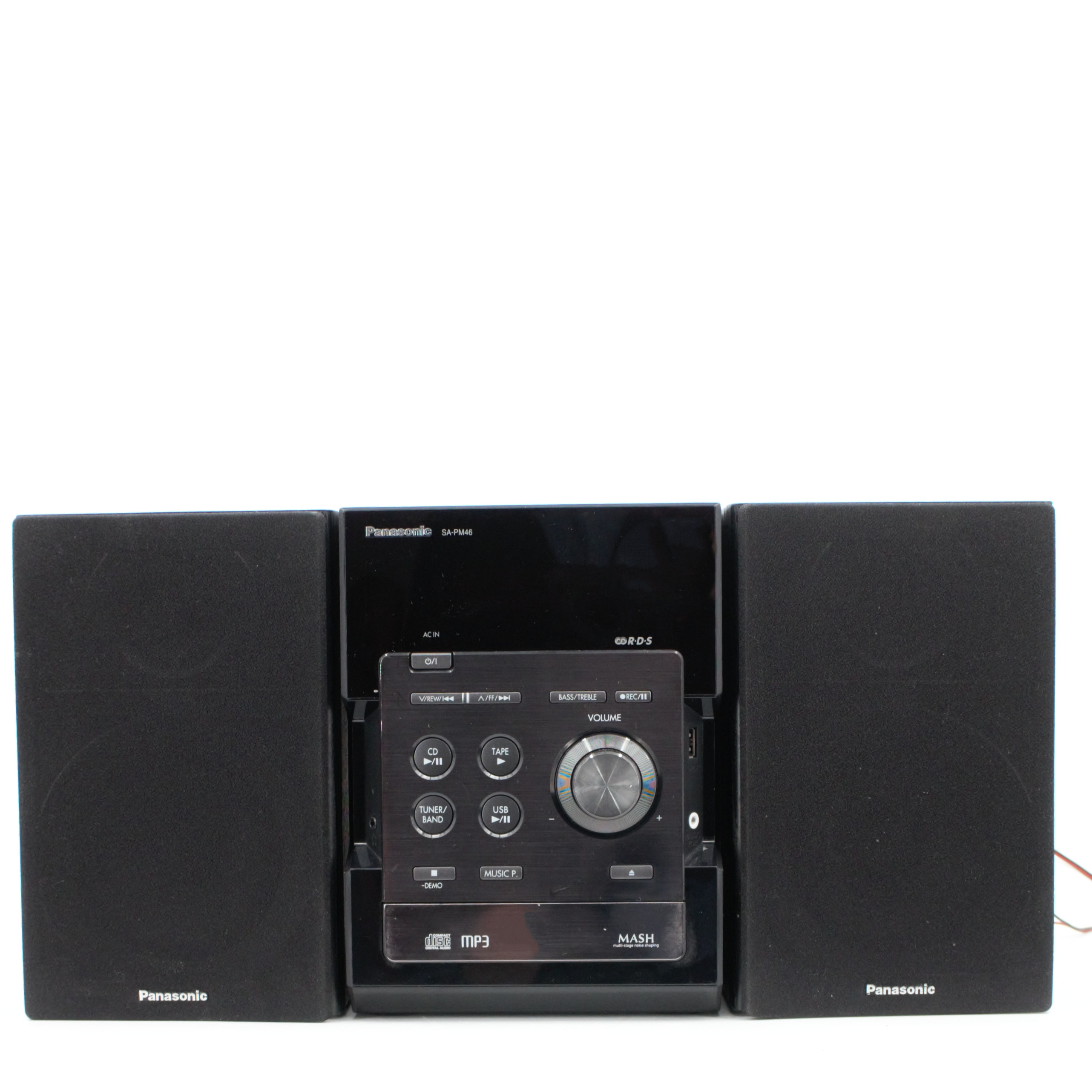 PANASONIC SA-PM46, CD-spelare, kassettspelare, radio och två högtalare, nutida.