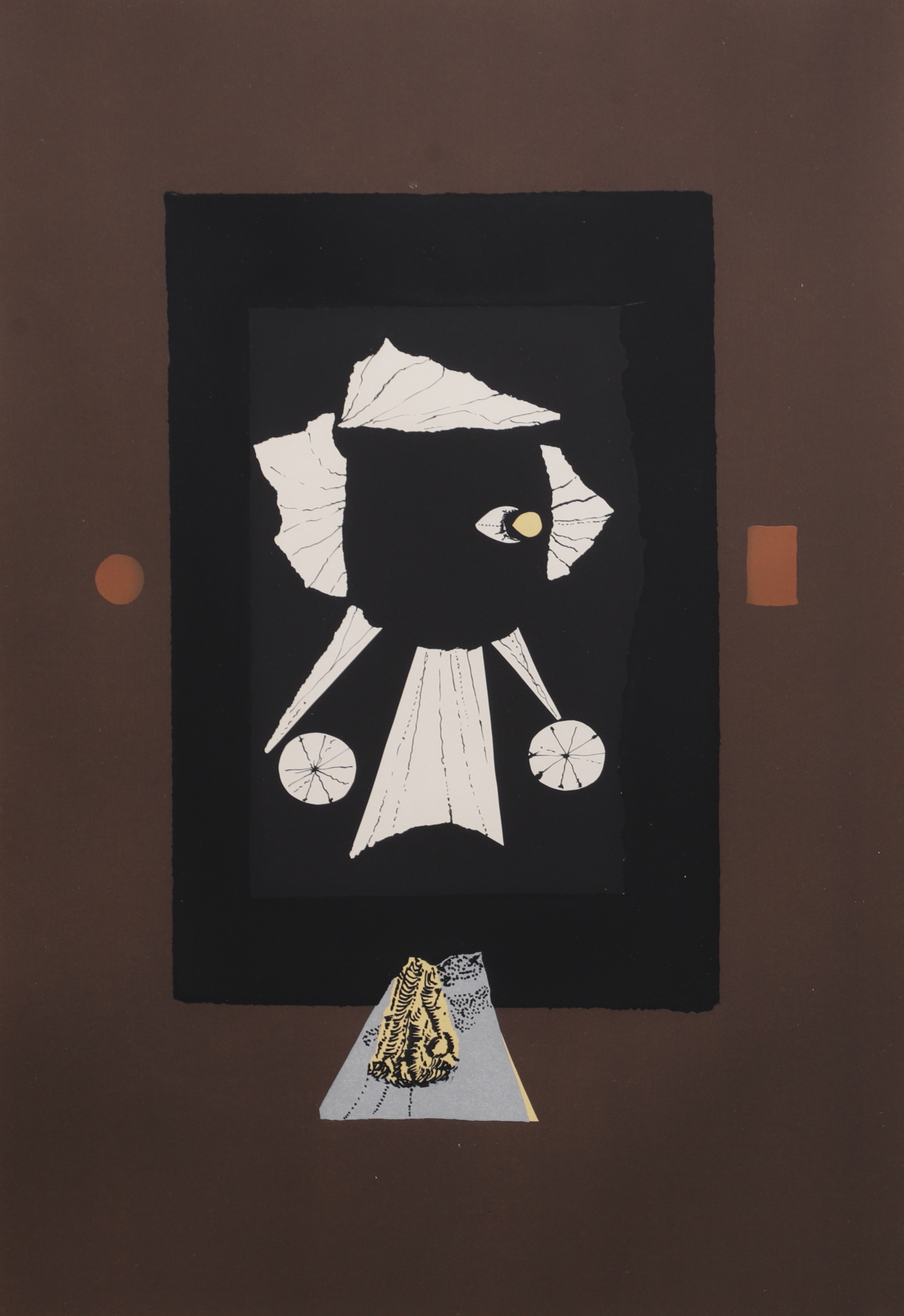 PAUL RENÉ GAUGUIN. Komposition, färgserigrafi, signerad, numrerad 52/260 och daterad 1971.