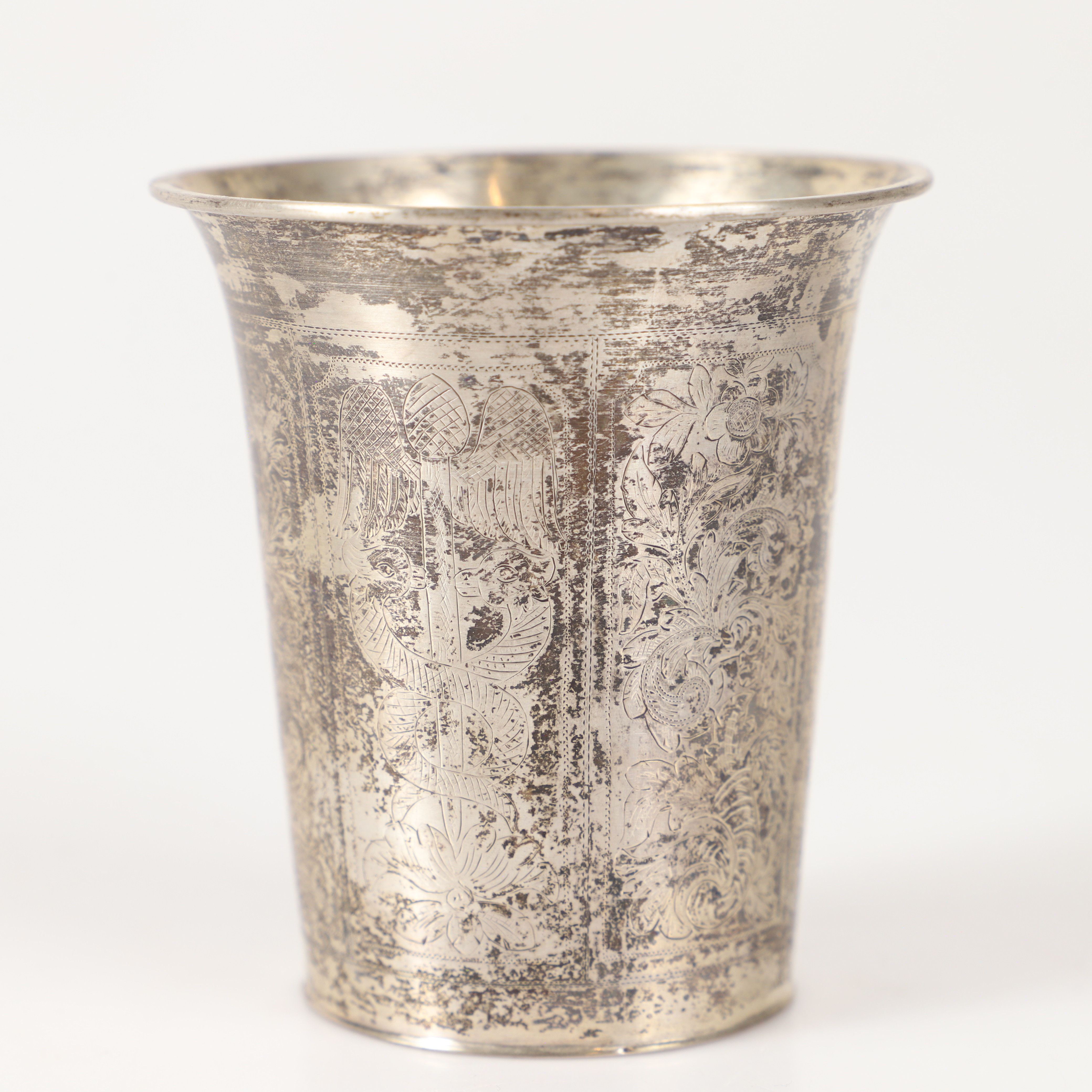 BÄGARE, silver med graverad dekor, 1872.