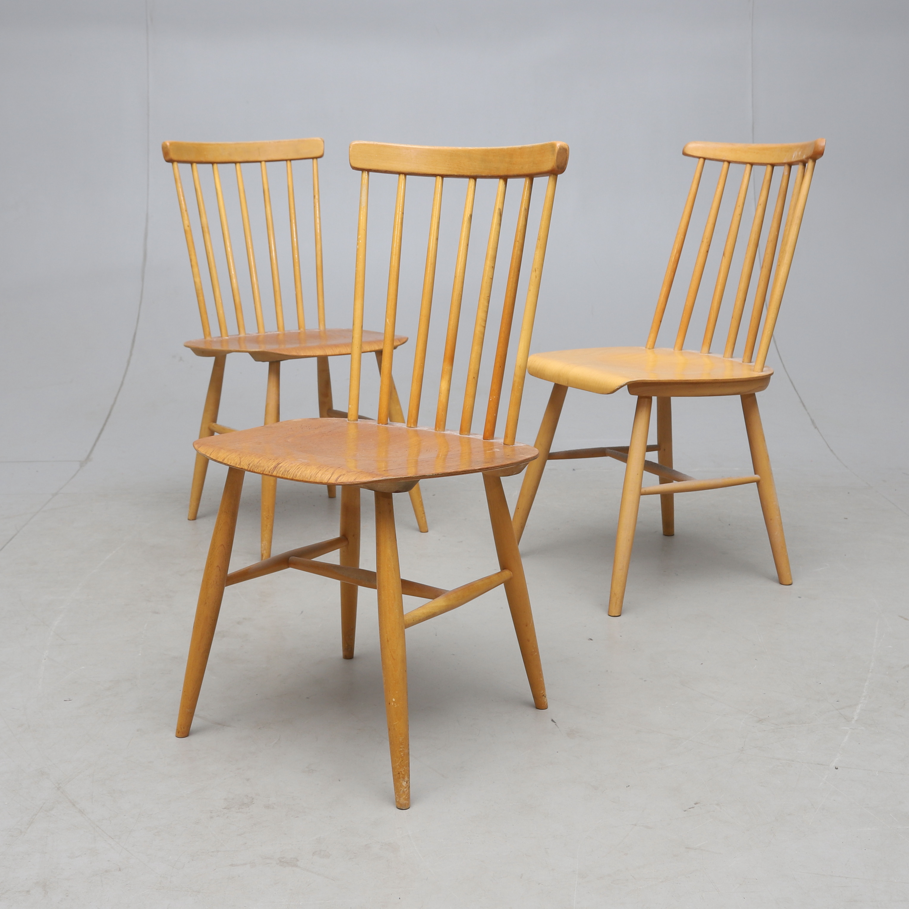 ILMARI TAPIOVAARA. stolar, 3 st, "Fanett", Edsbyverken, 1960-tal.