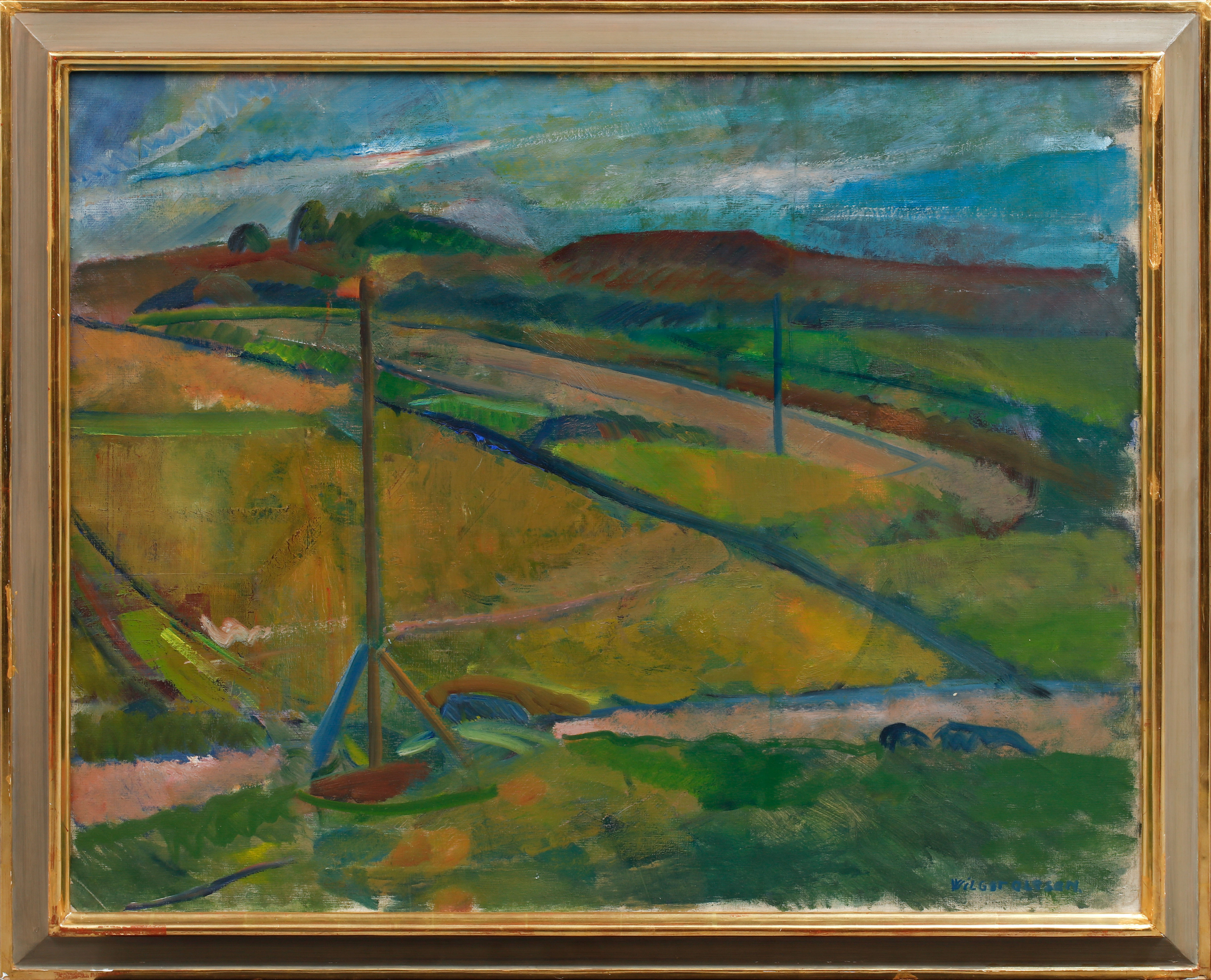 WILGOT OLSSON. "Sommardag", olja på duk, signerad.