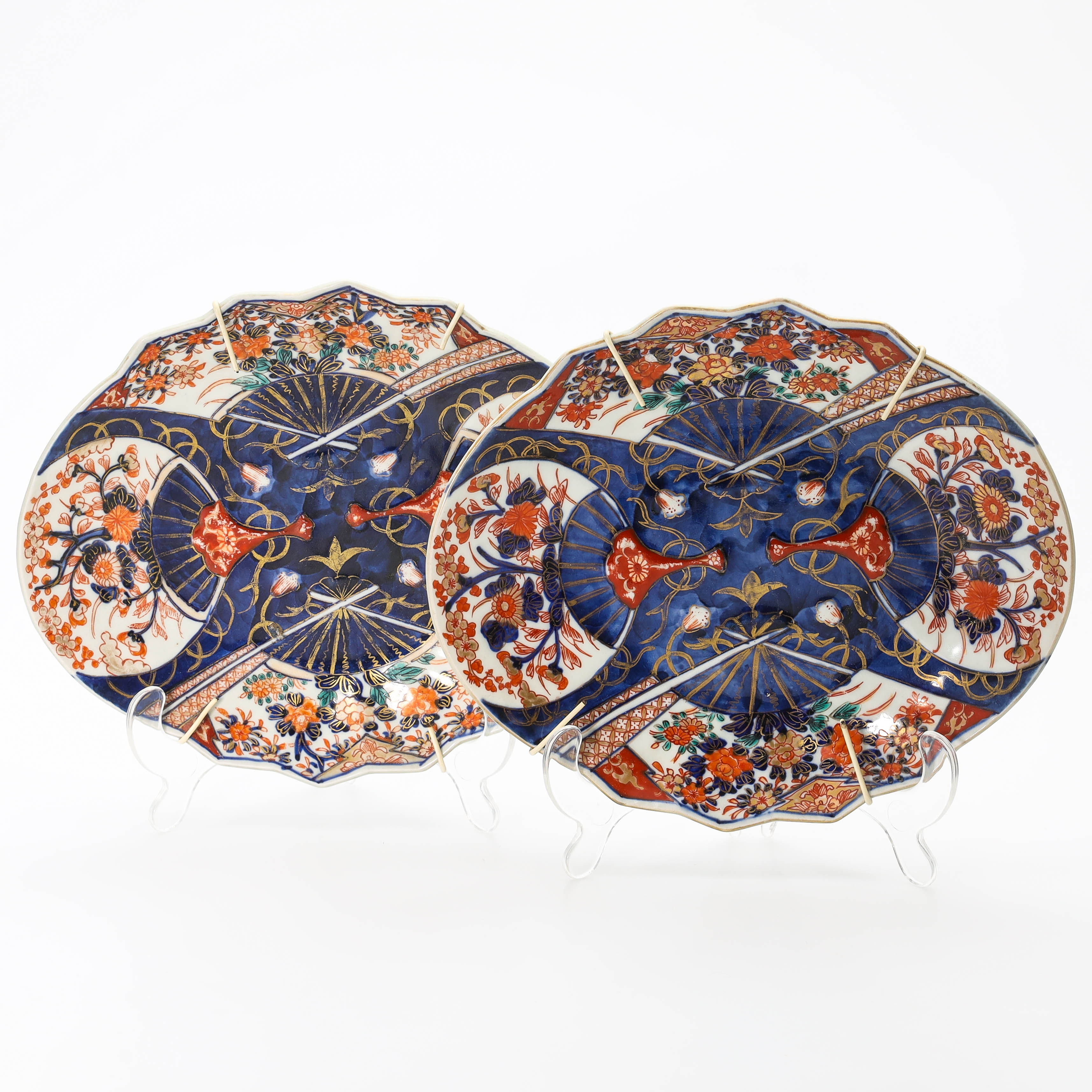 FAT, 2 st, porslin, imari, Japan, 1800-tal.