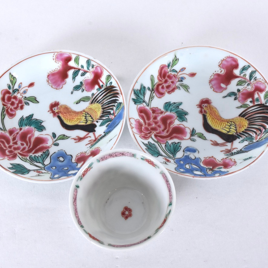 VINKOPP SAMT 2 FAT, porslin, Kina, Qianlong (1736-95).