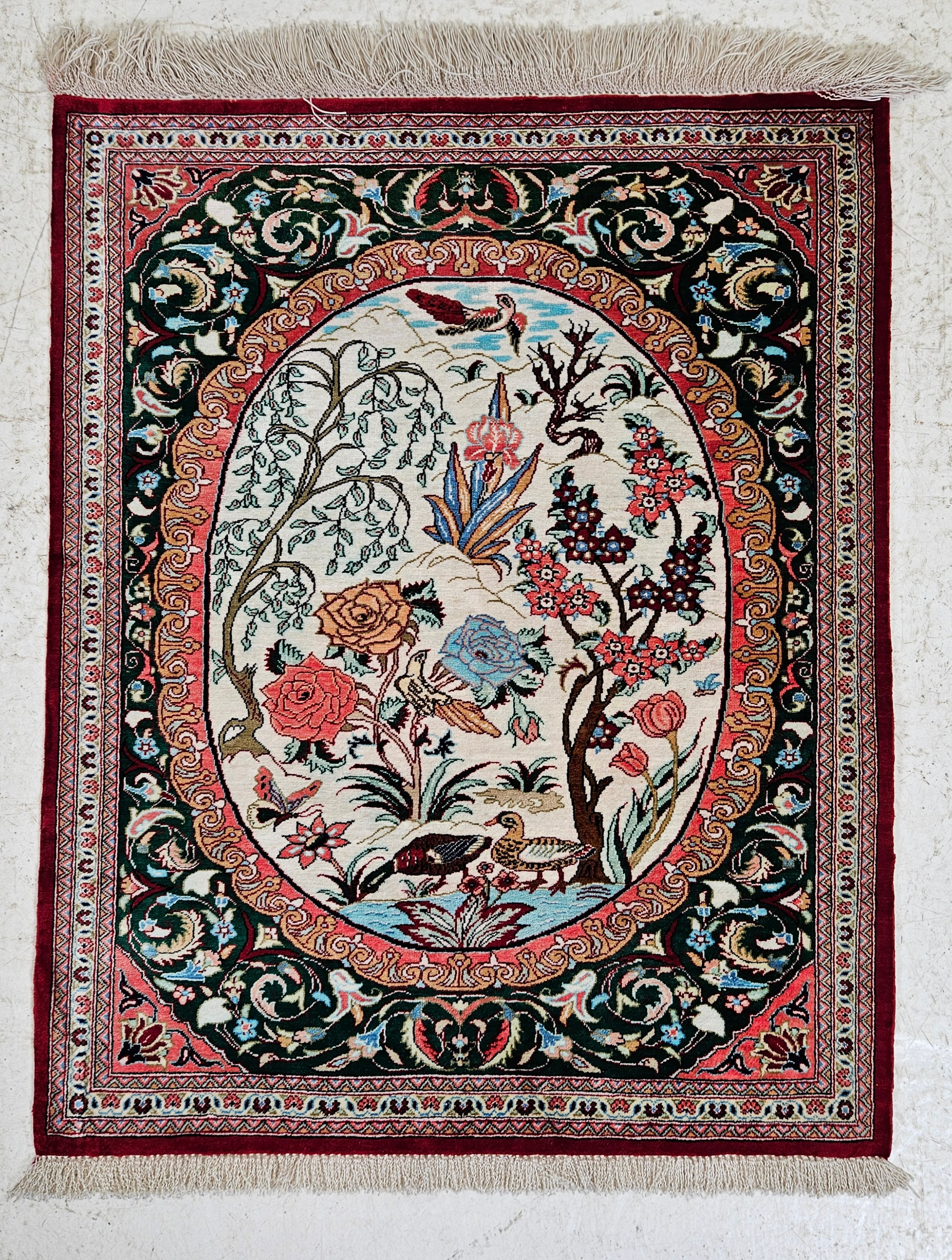 MATTA, figural, silke, Qum, ca. 75x58 cm.
