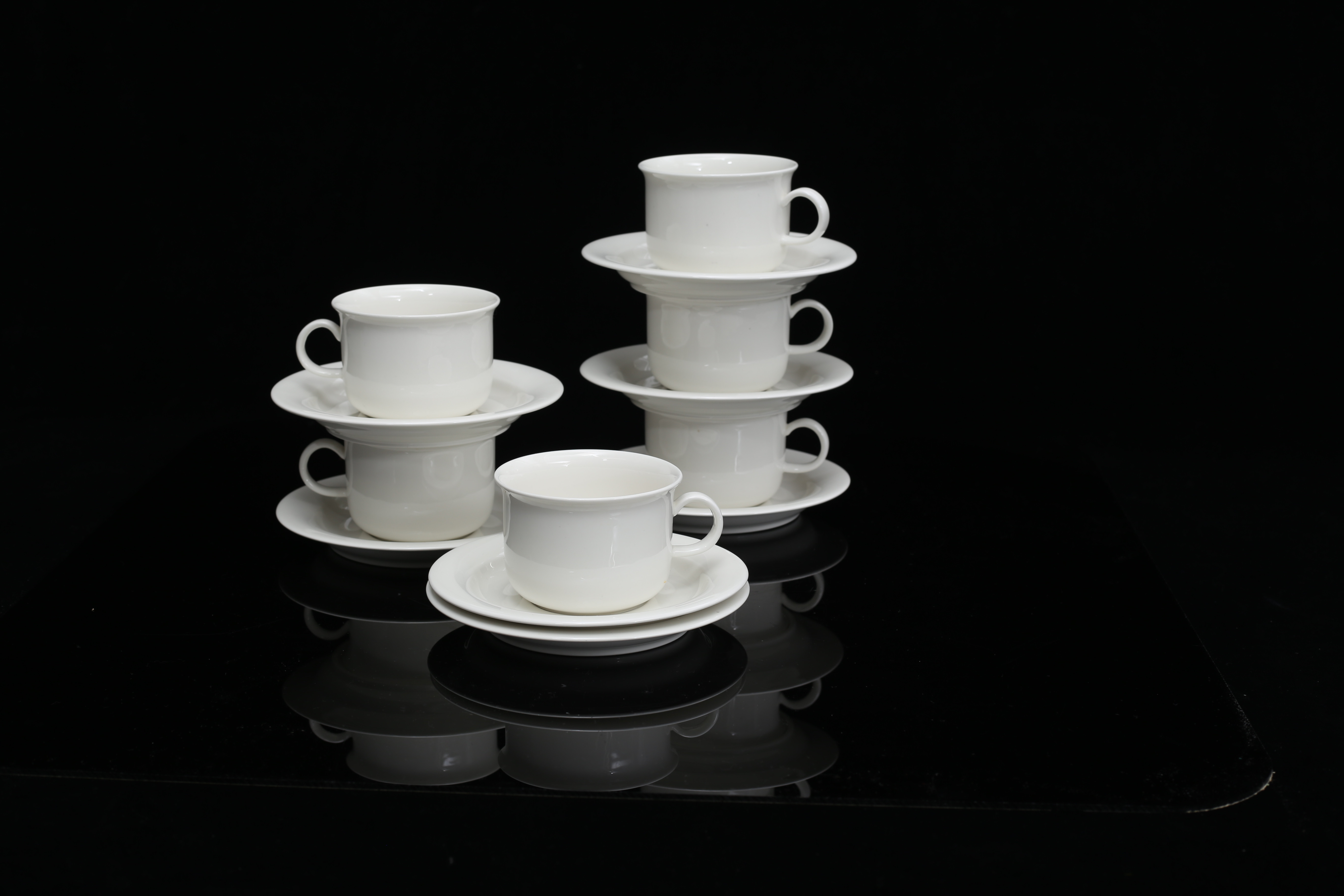 TEKOPPAR, 13 delar, porslin, "Arctica", Arabia.