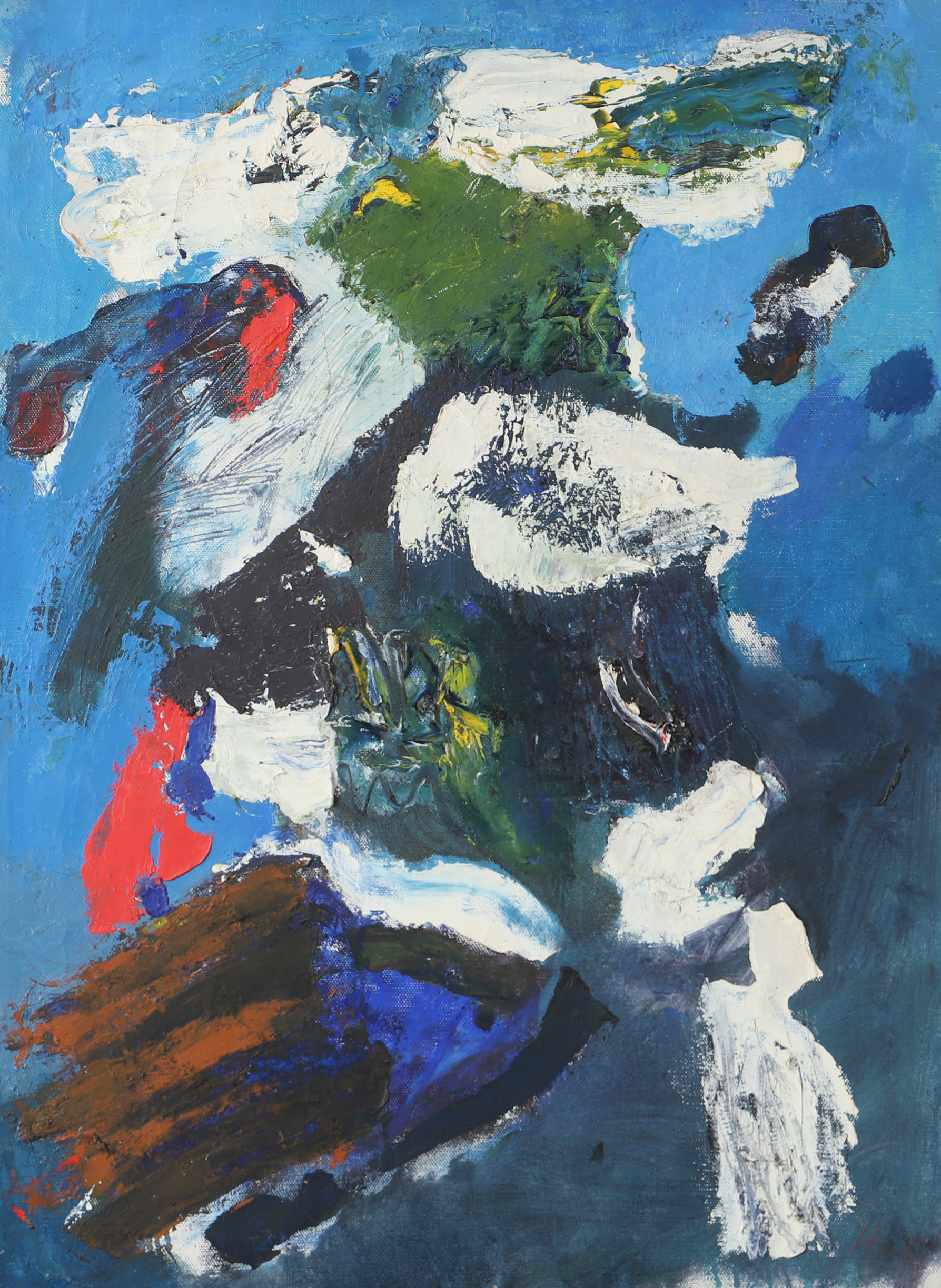 FELIX HATZ. TILLSKRIVEN. "Mot våren", olja på duk, signerad.