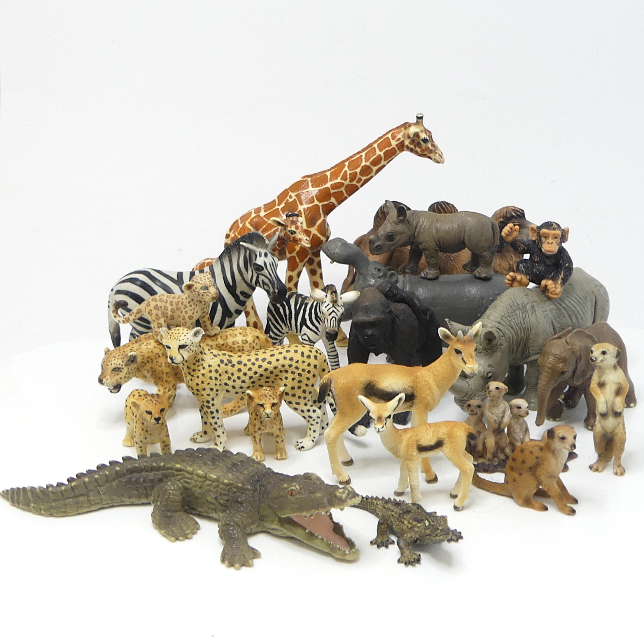 LEKSAKSDJUR, 23 st, Afrikanska djur, Schleich Tyskland.