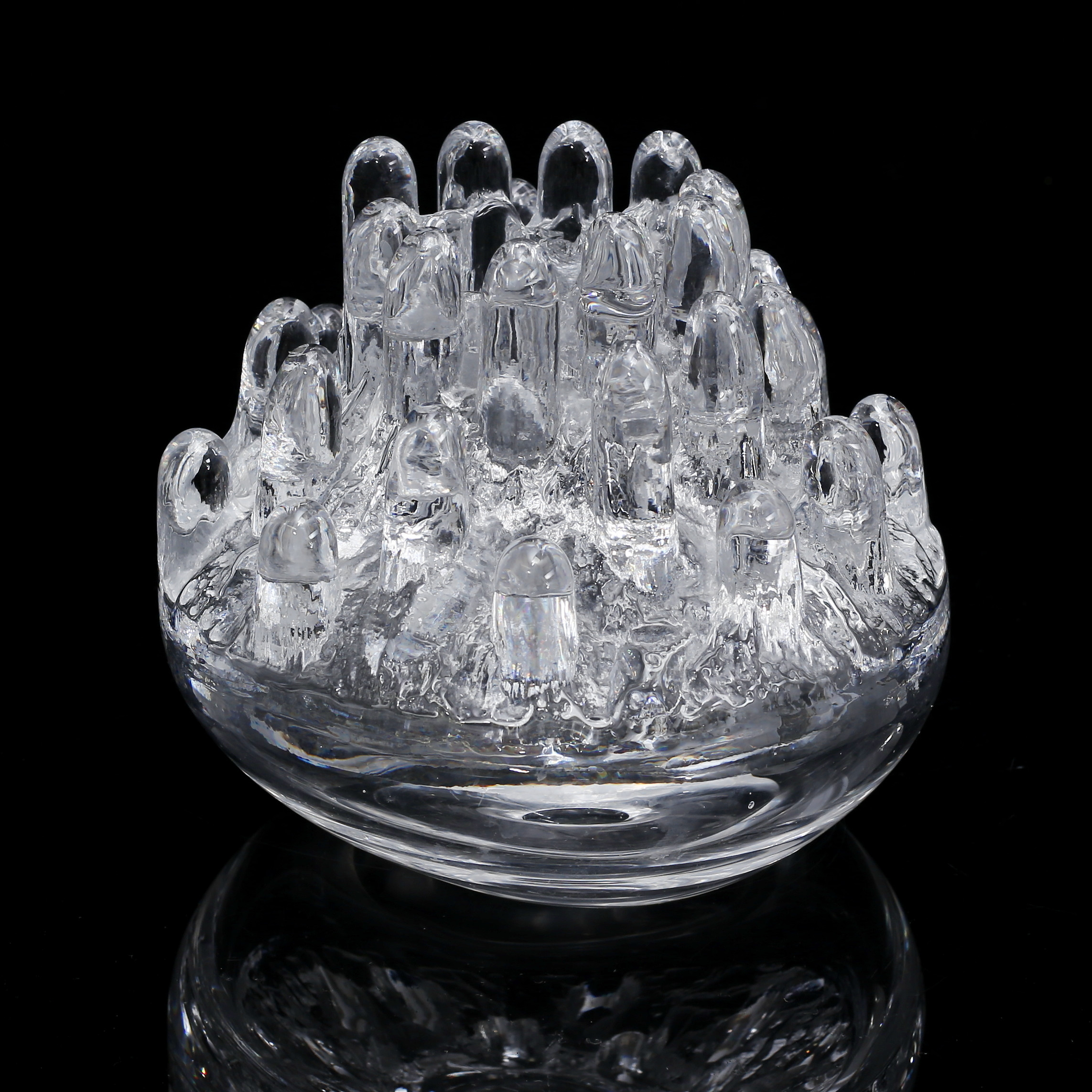 GÖRAN WÄRFF. Ljuslykta, "Polaris", glas, Kosta.