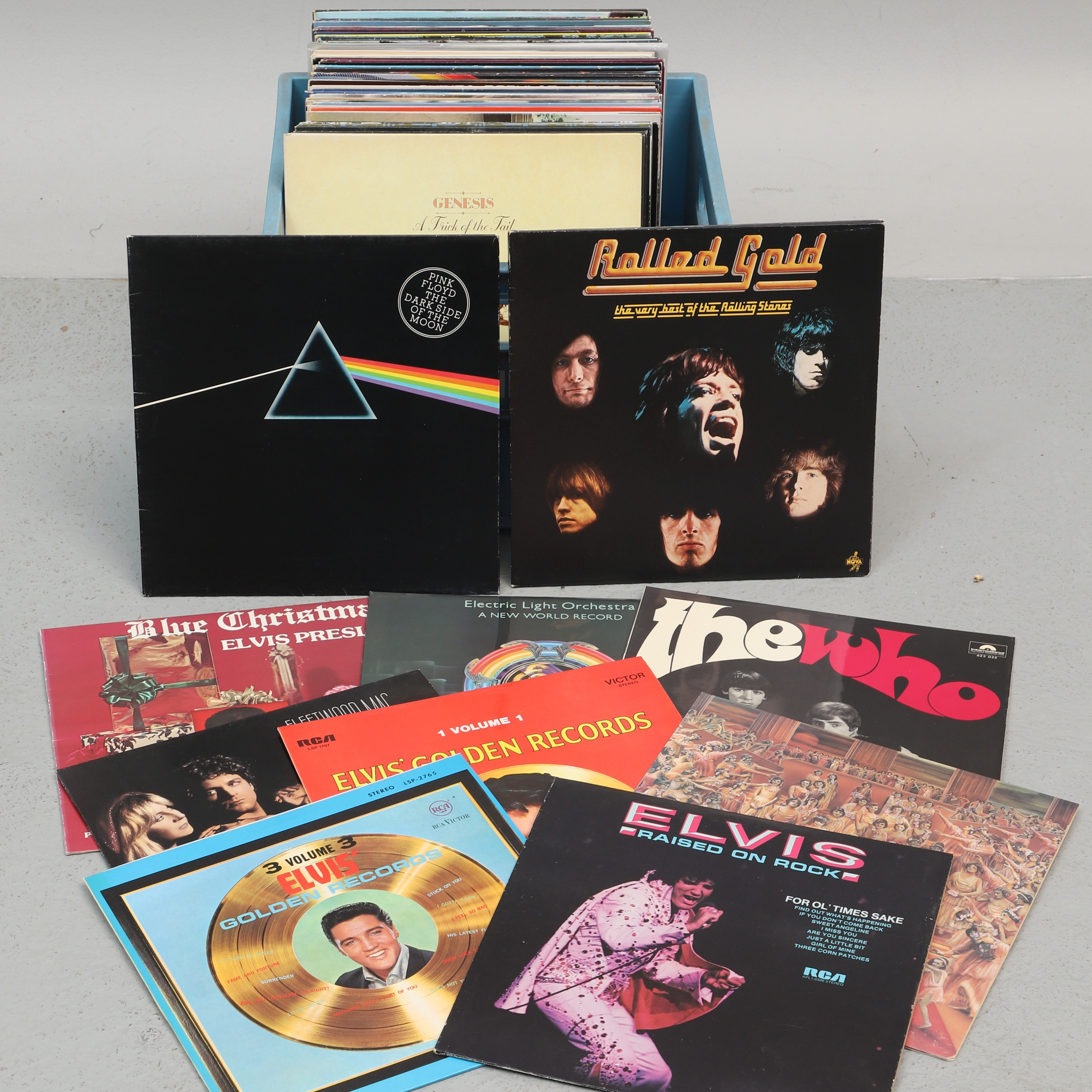 VINYLSKIVOR, ca 75 st, pop & rock.