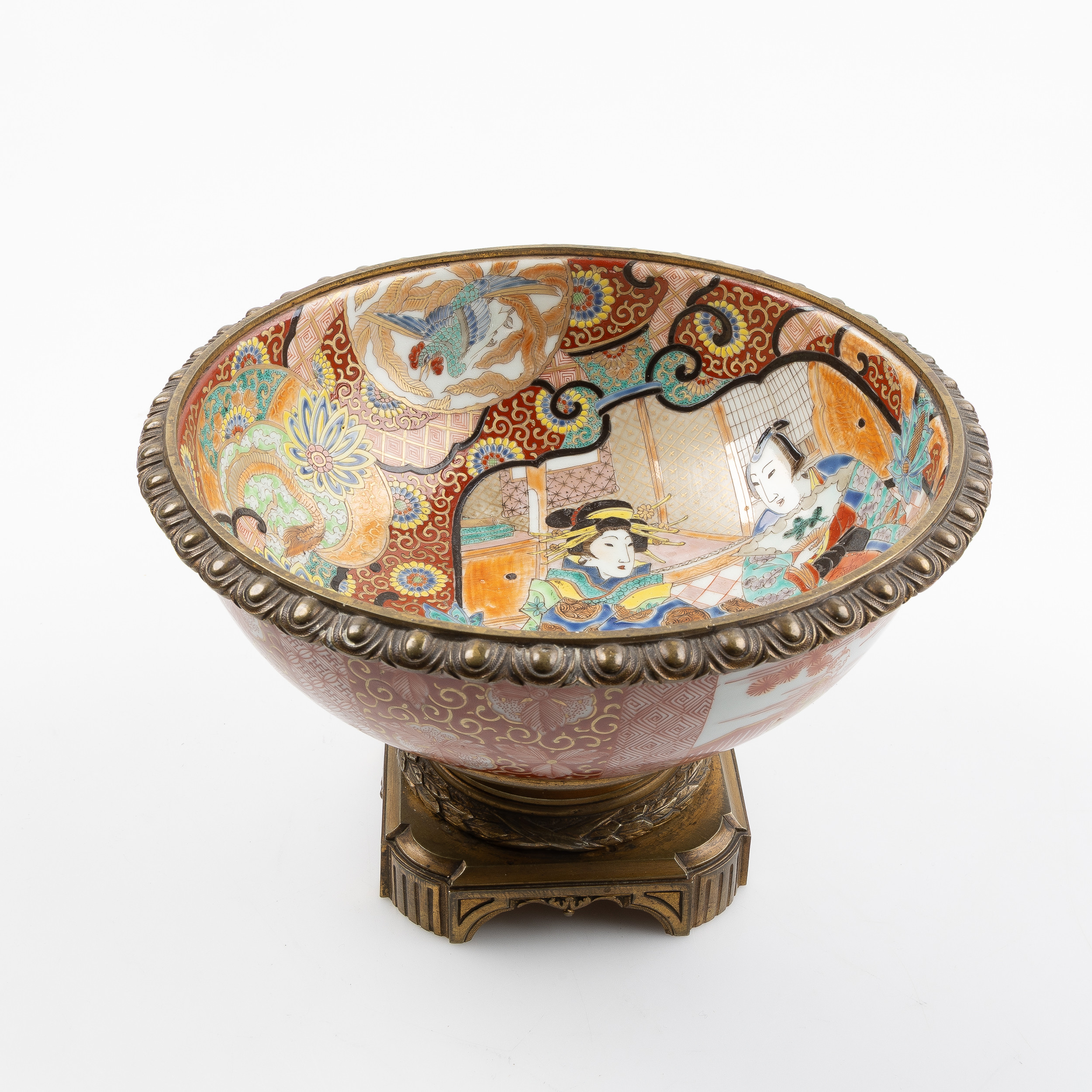 SKÅL IMARI/ KUTANI, Japan, Meiji-period, fransk bronsmontering.