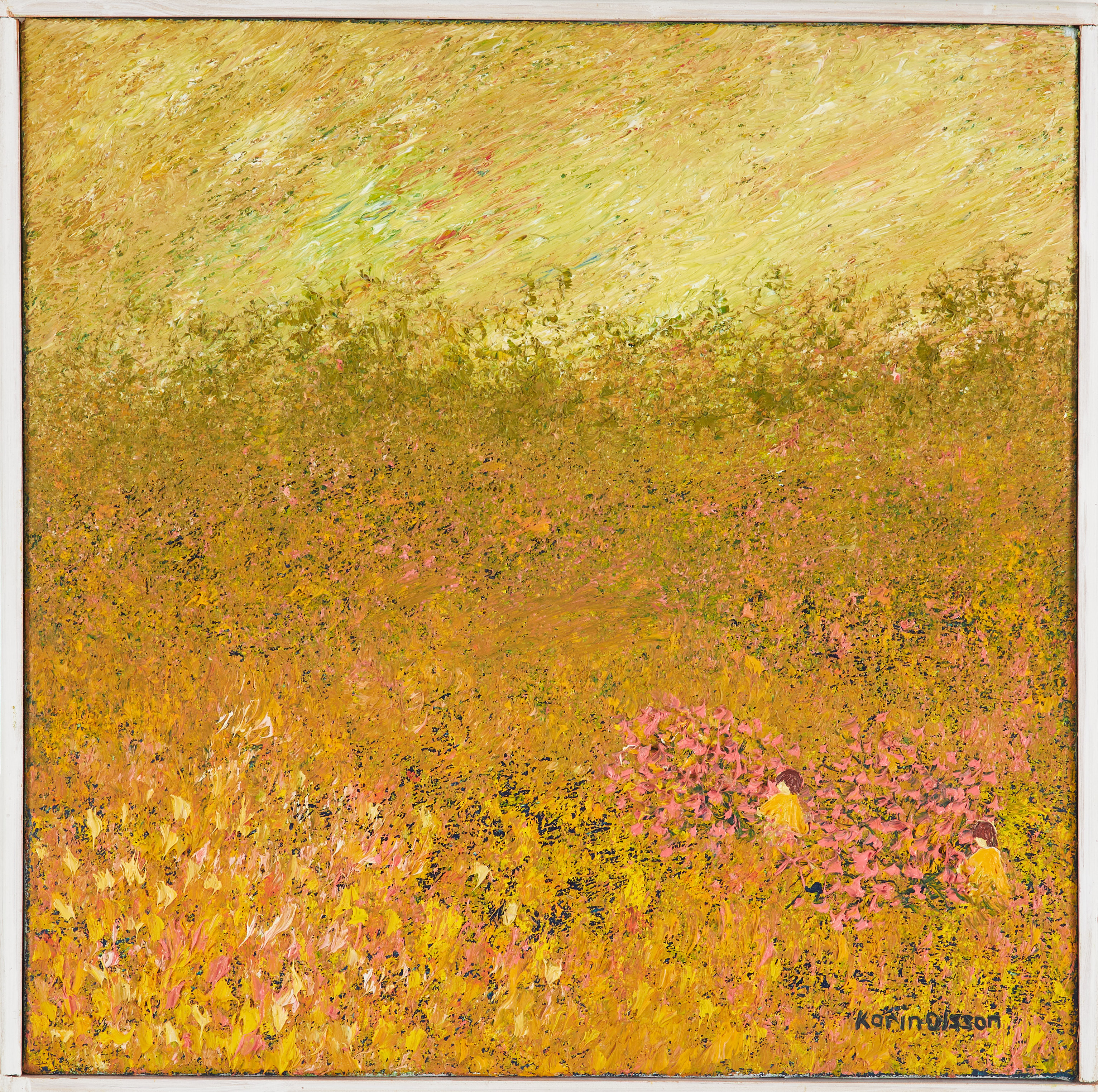 KARIN OLSSON. Landskapsmotiv, olja på duk, signerad.