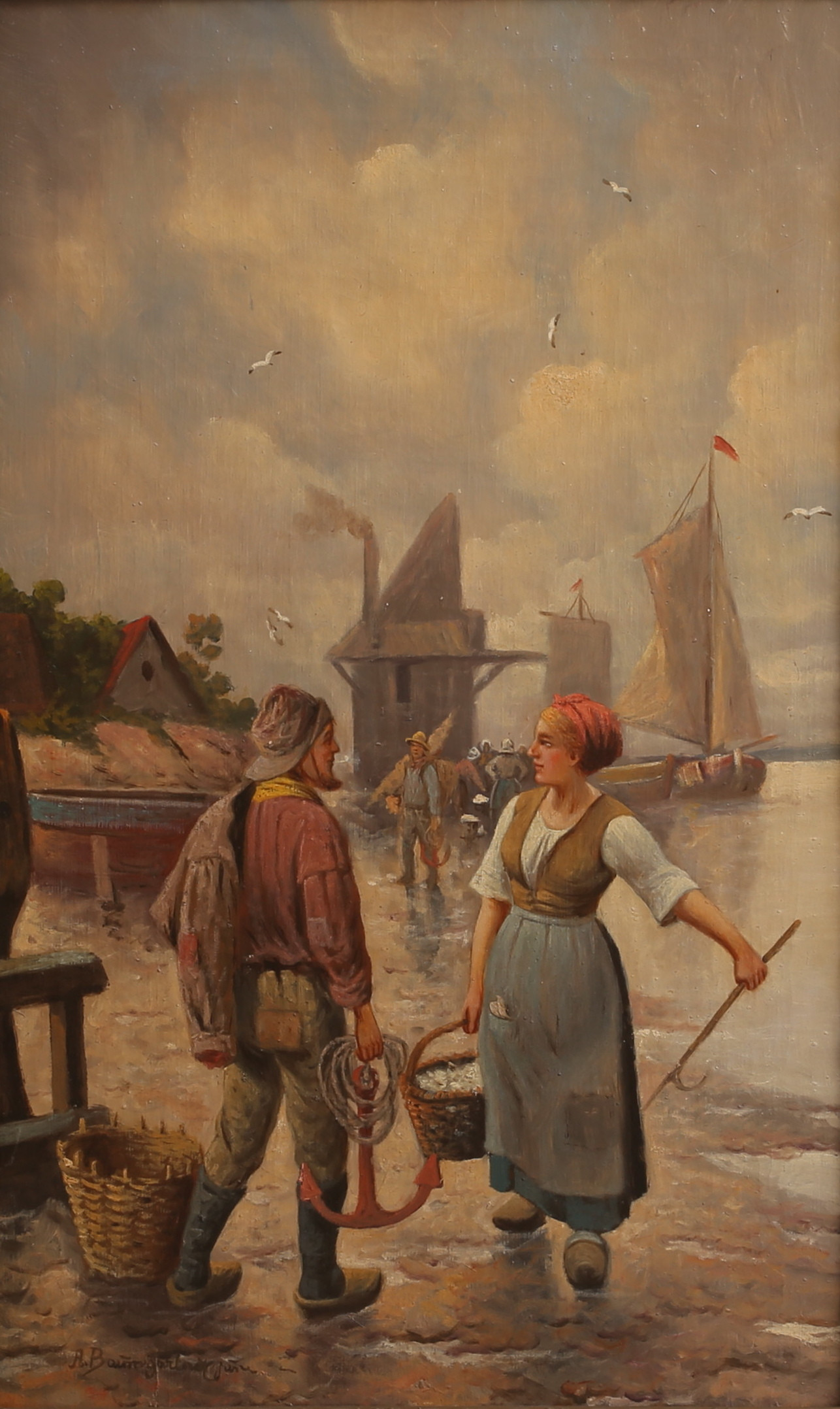 ADOLF BAUMGARTNER. Olja på duk, signerad.