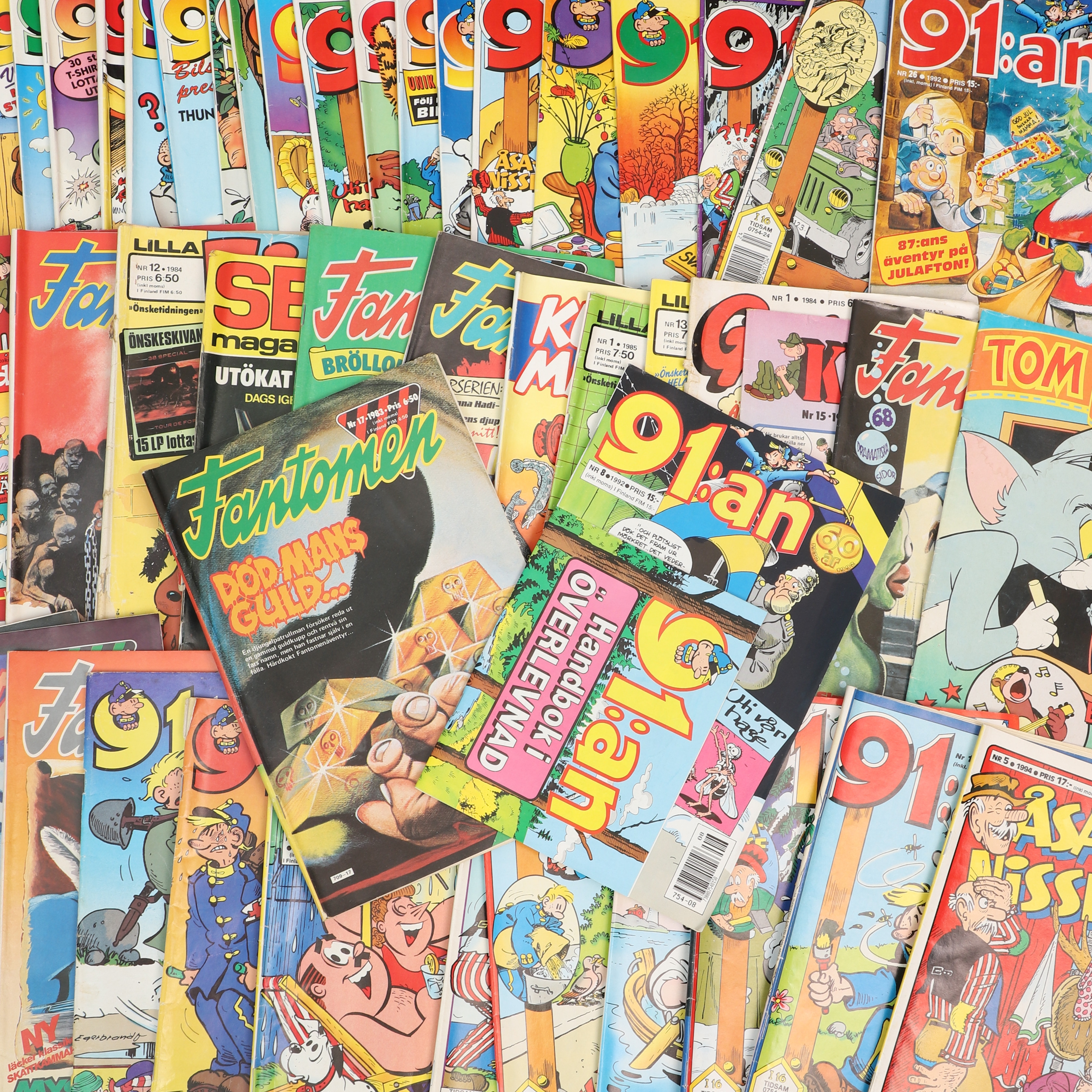 SERIETIDNINGAR, ca 650 st 1980-2000-tal mestadels 91:an.