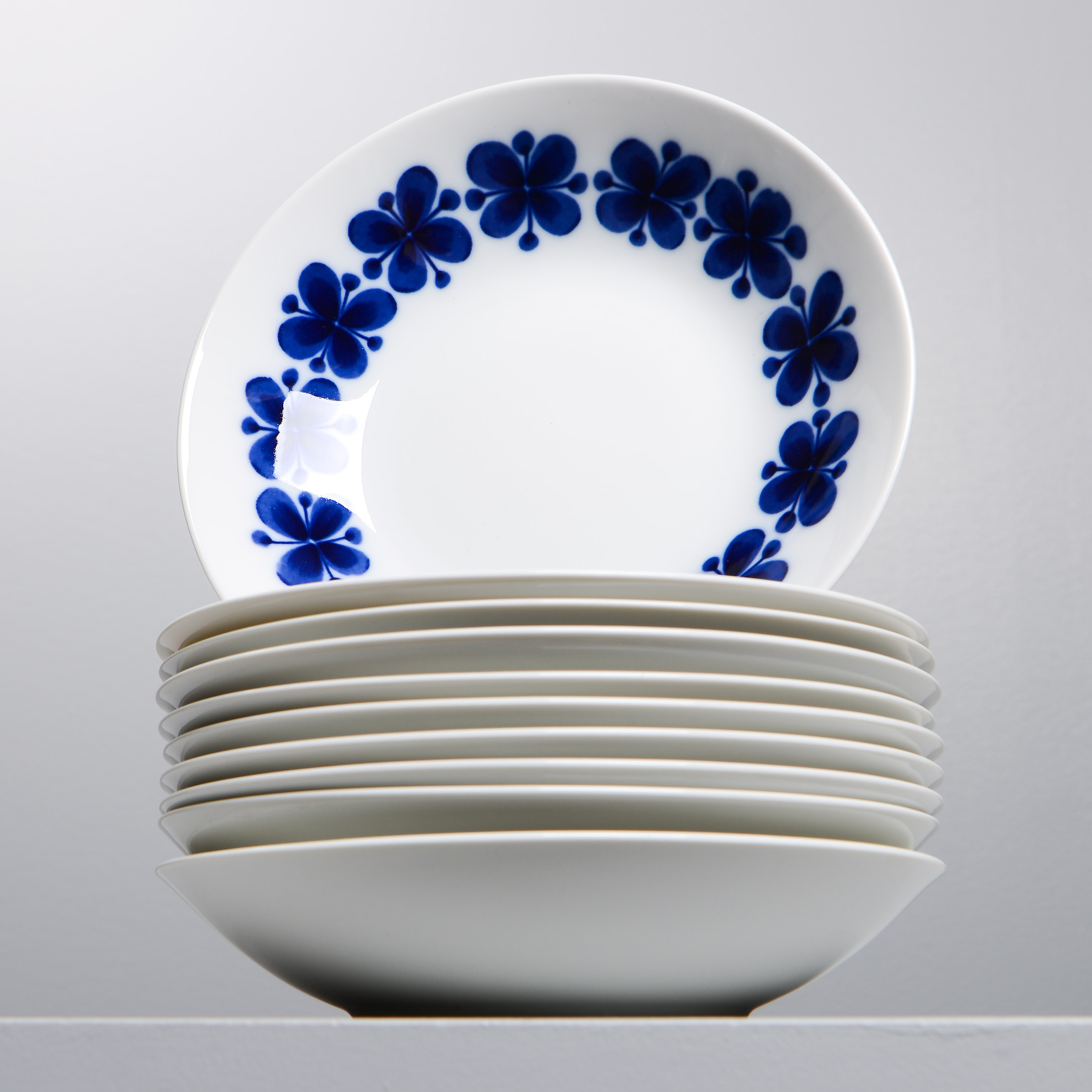 MARIANNE WESTMAN. Djupa tallrikar, "Mon Amie", 10 st, Rörstrand, formgiven 1952.