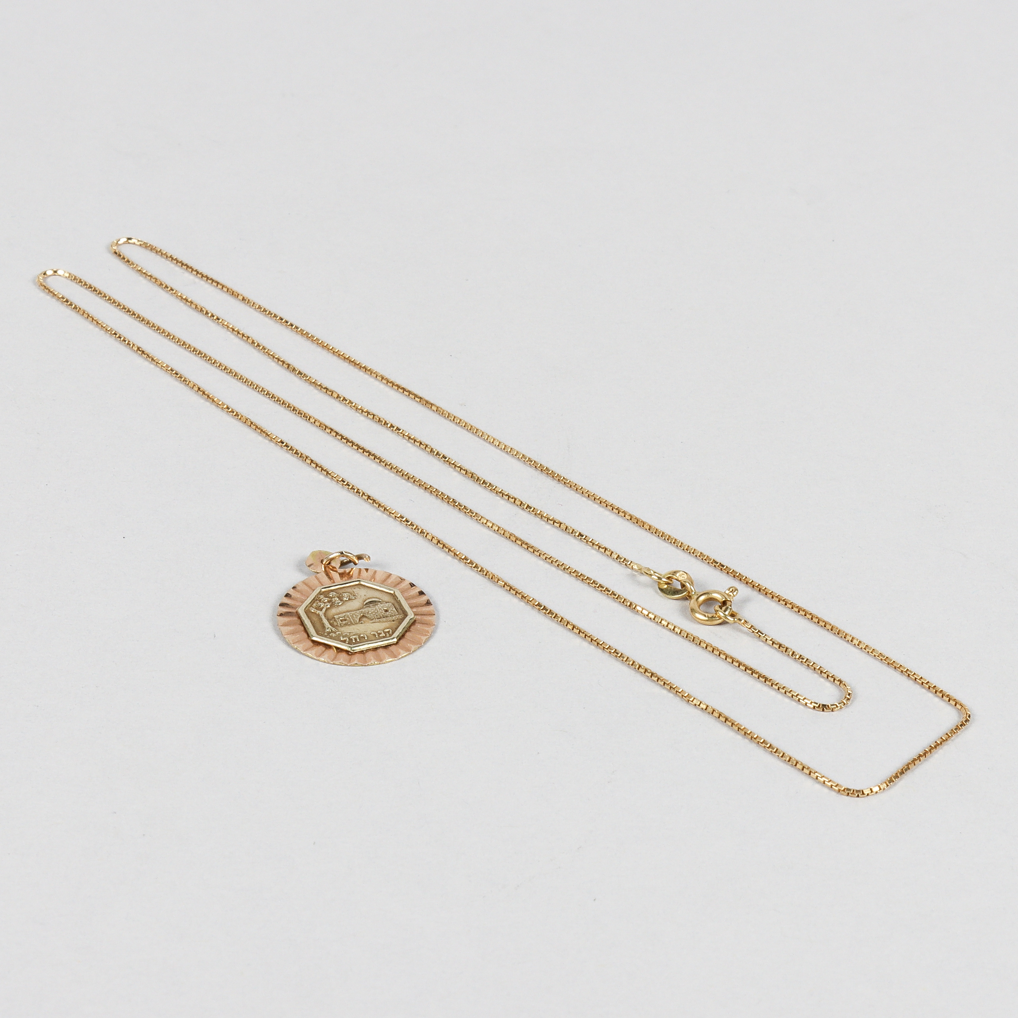 HALSKEDJA OCH HÄNGE, 18k och 14k guld.