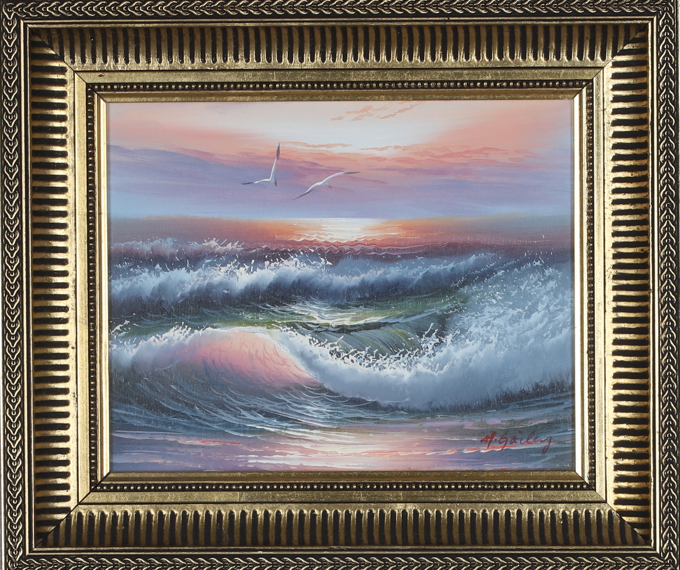 HOWARD GAILEY. Olja på duk, havsmotiv, signerad.